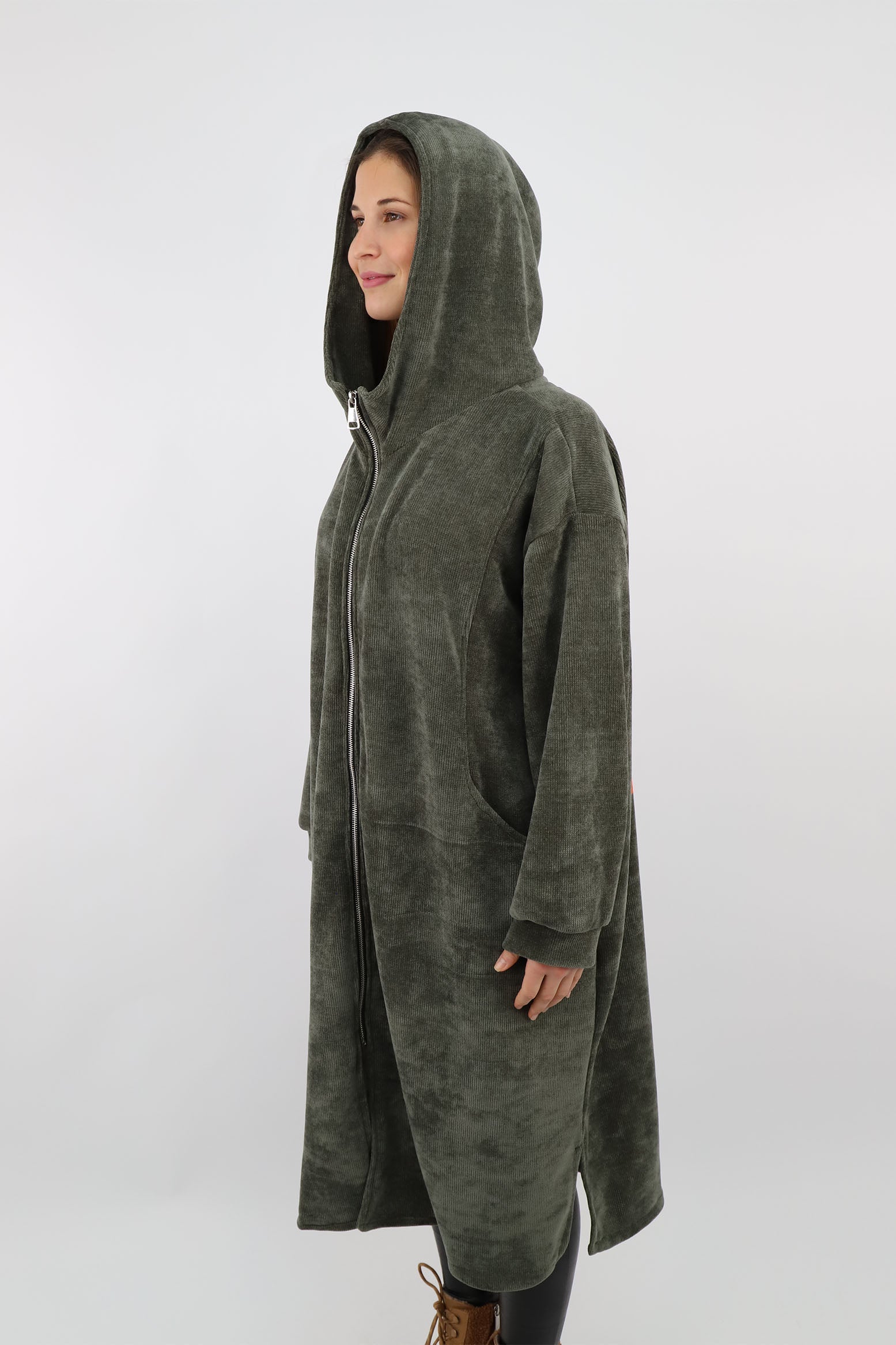 Kord-Mantel "Love & Peace" - Khaki