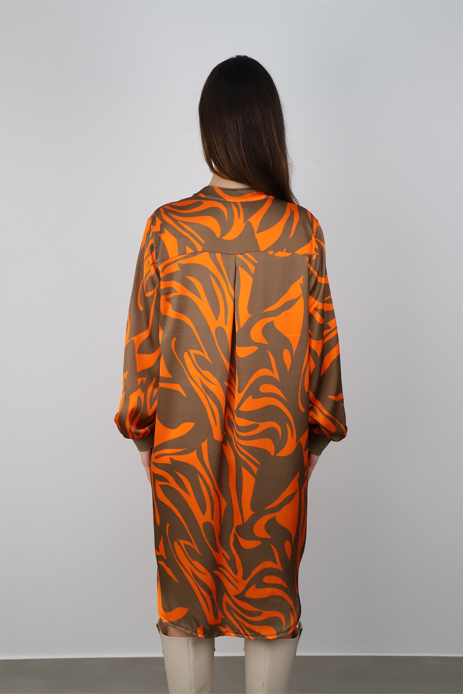 Seidenkleid "Venedig" - Camel