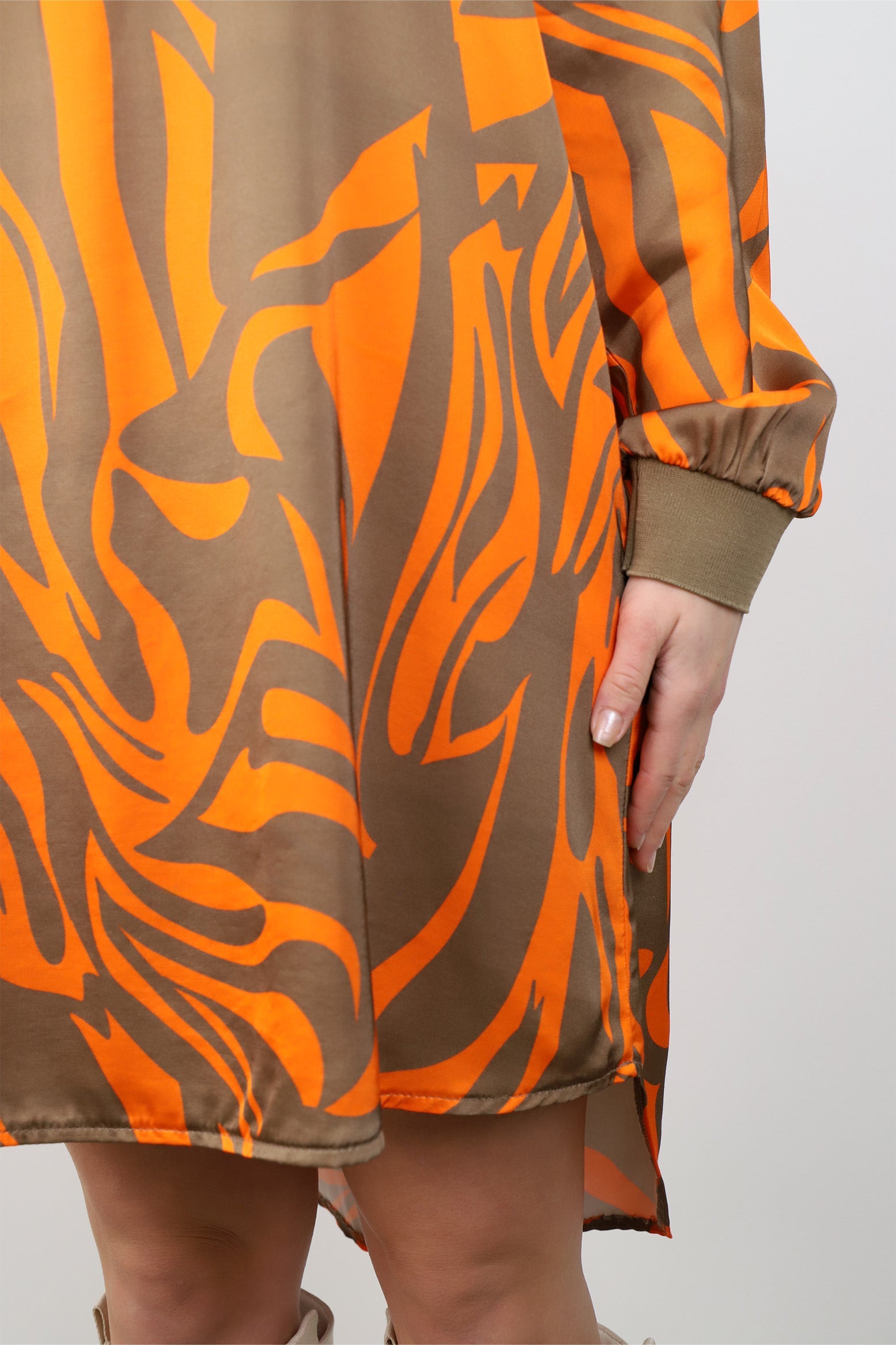 Seidenkleid "Venedig" - Camel