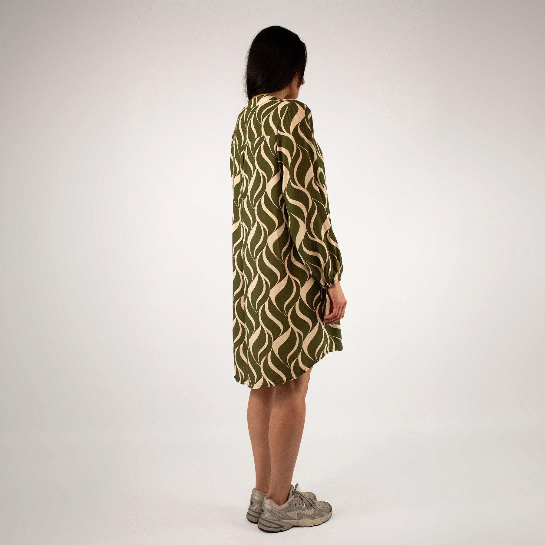 Design Kleid - Grün/Weiß