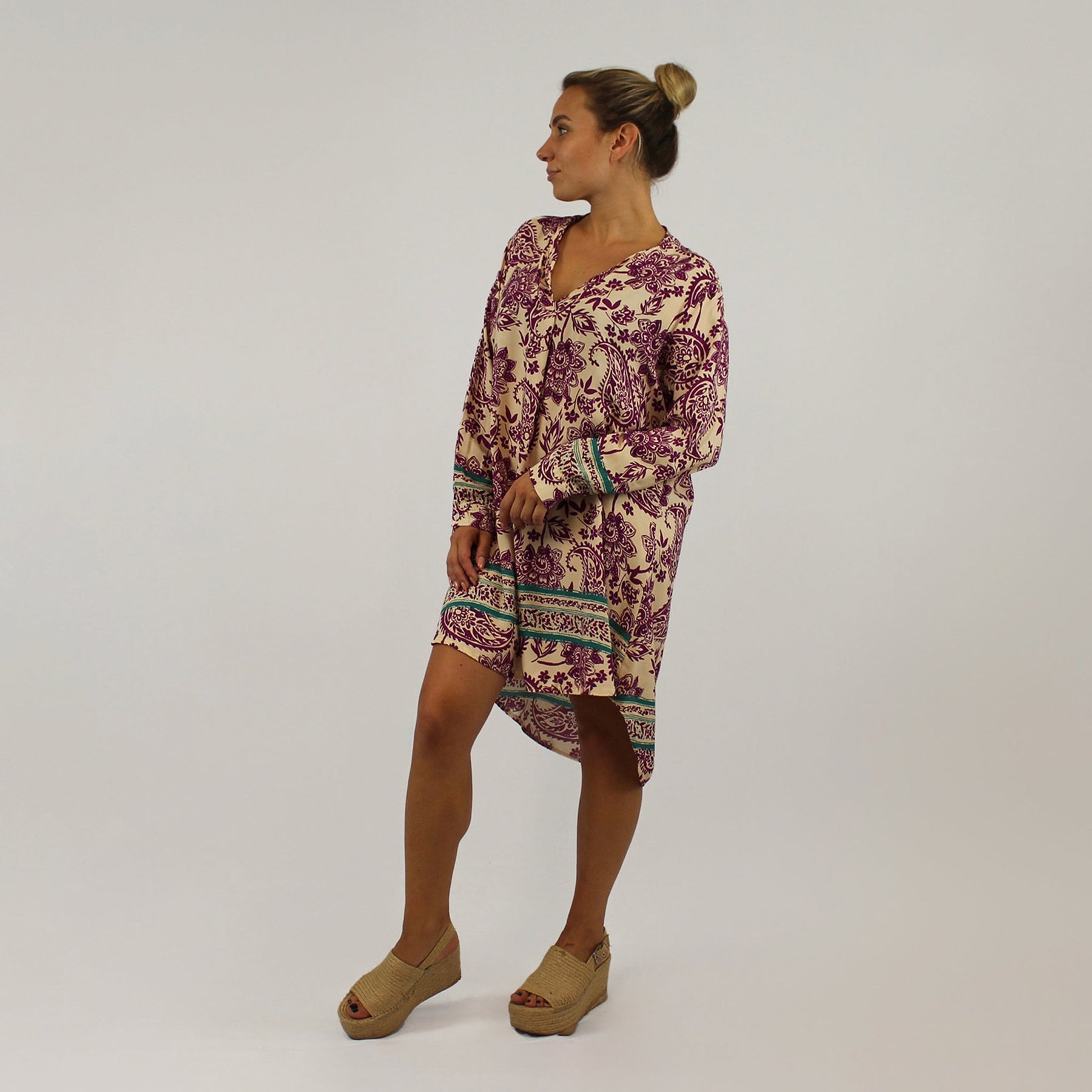 Kleid Paisley-Design - Pink