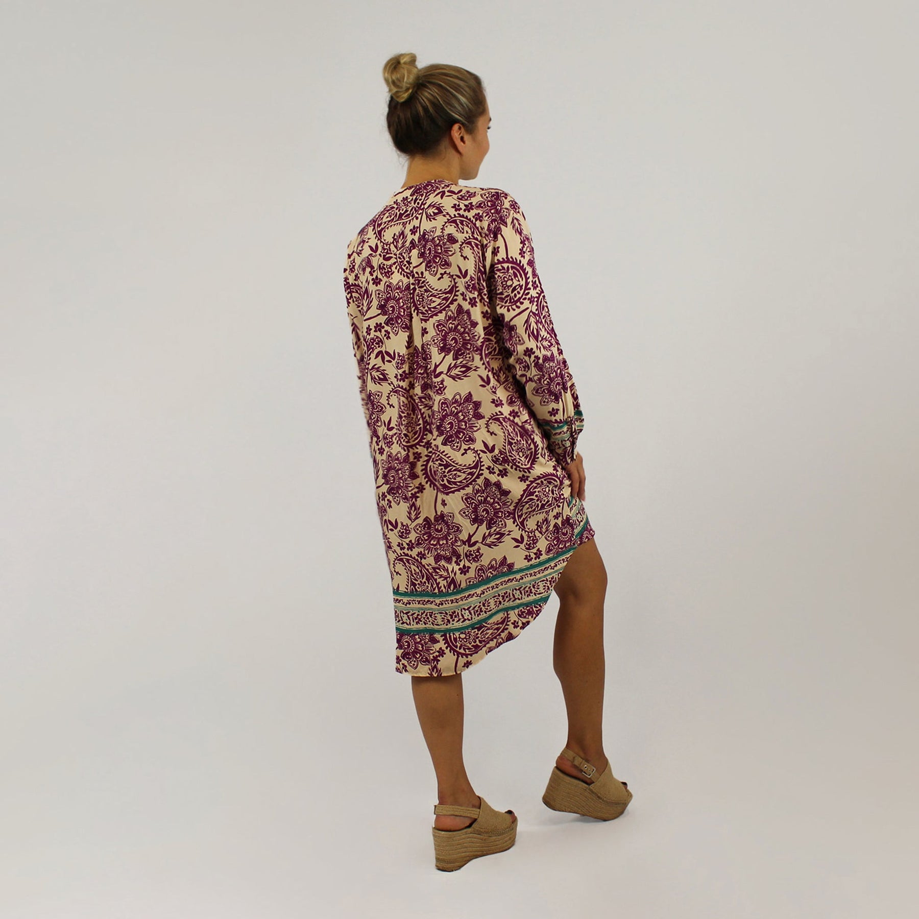 Kleid Paisley-Design - Pink