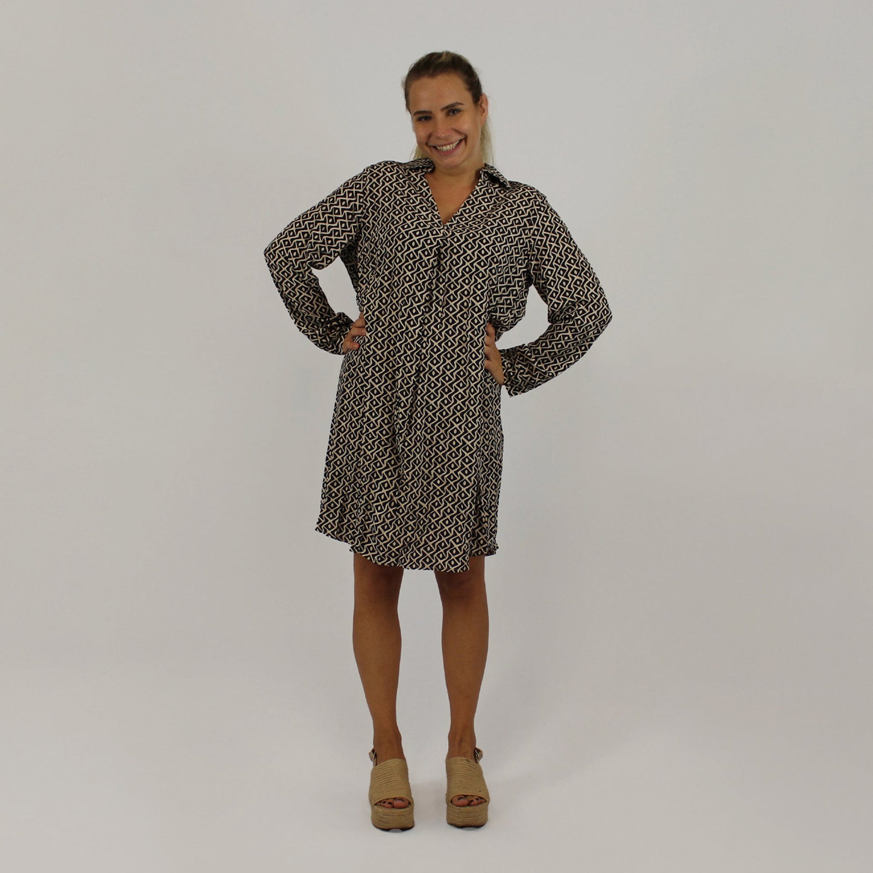Freizeitkleid - Schwarz