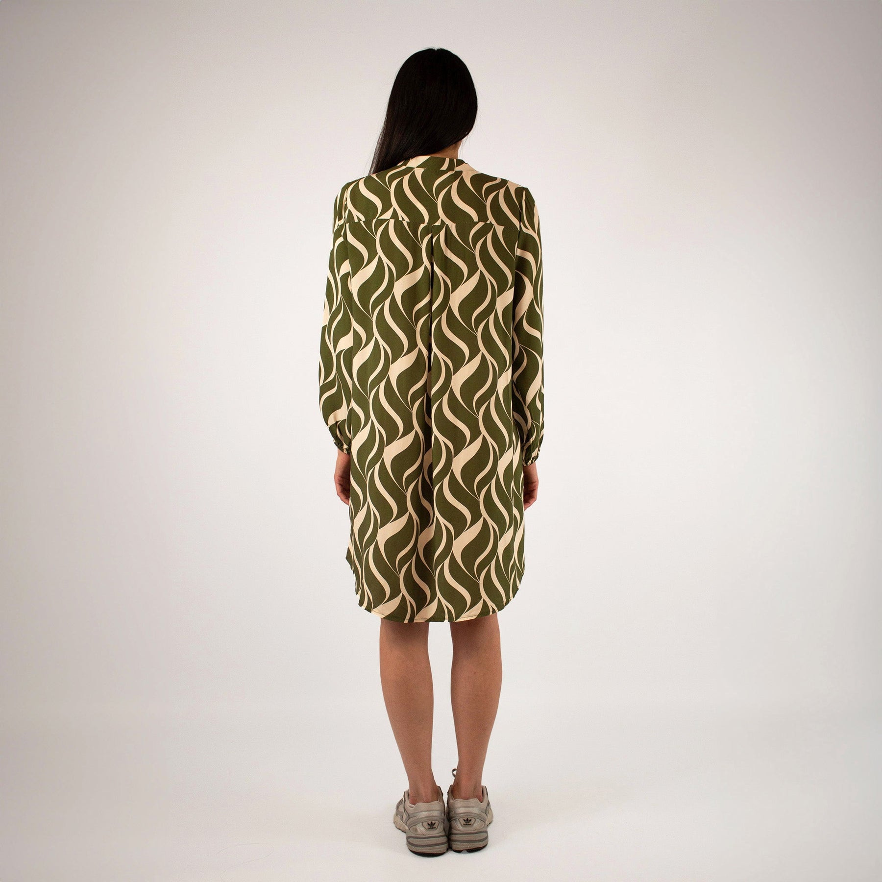 Design Kleid - Grün/Weiß