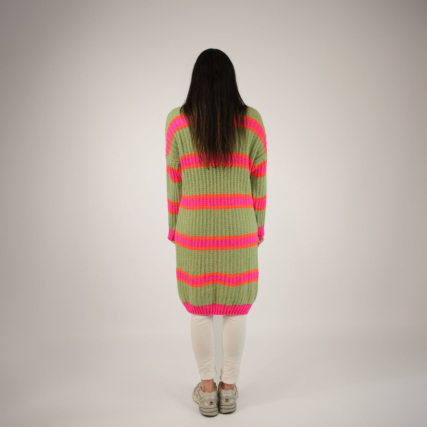 Strickjacke Grün/Pink/Orange