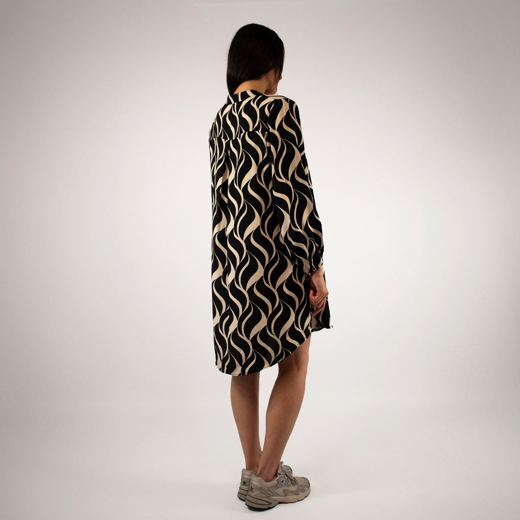 Design Kleid - Schwarz/Weiß