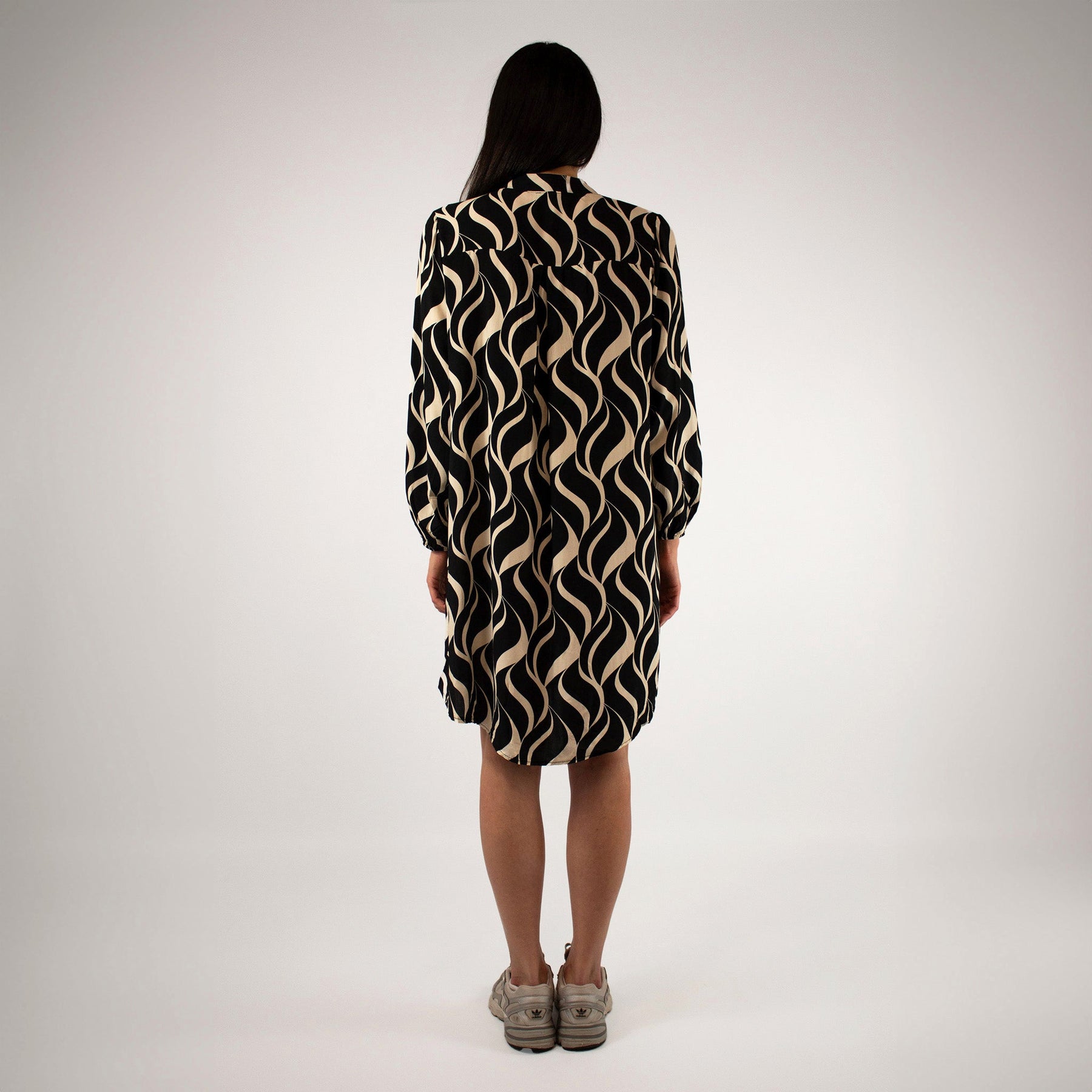 Design Kleid - Schwarz/Weiß