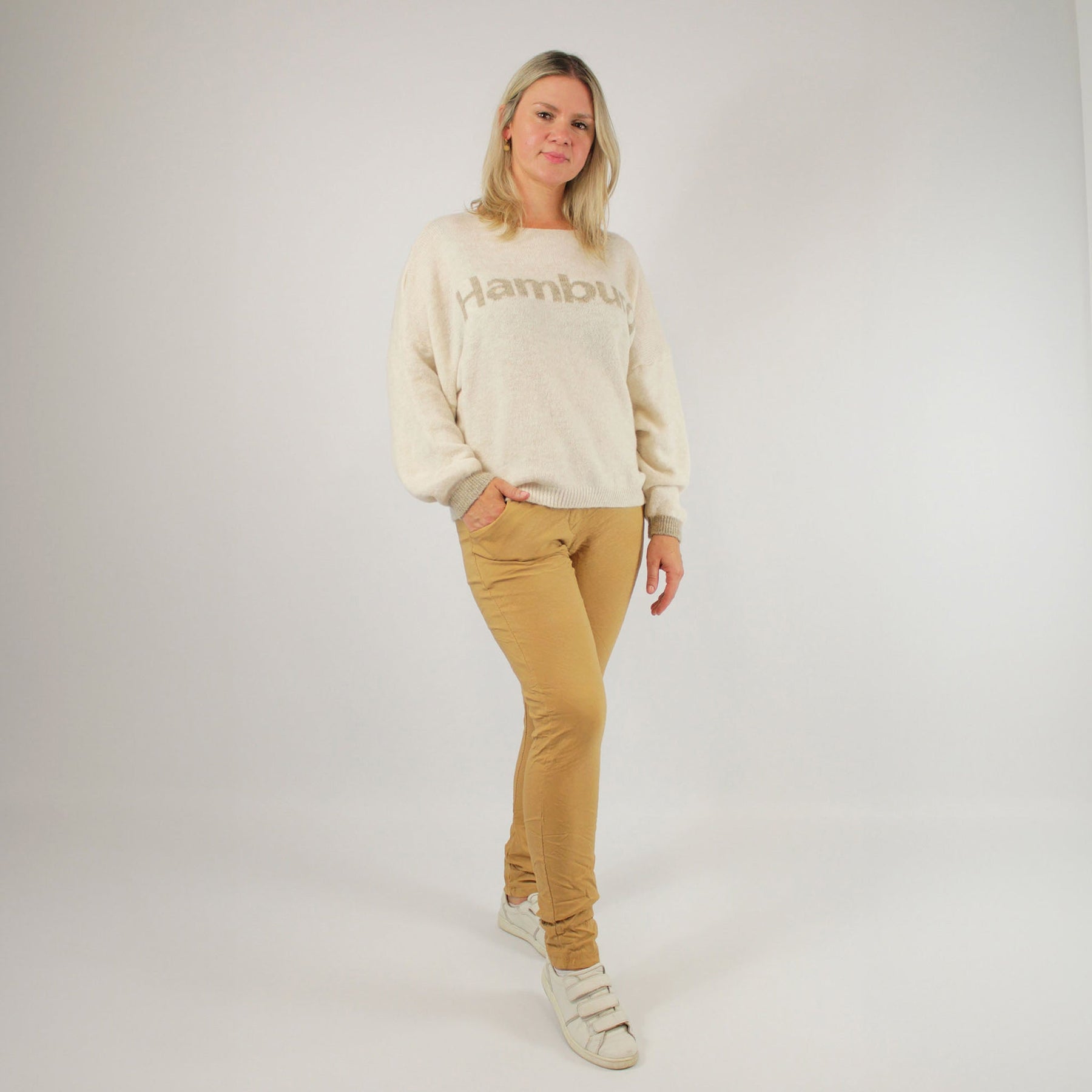 Pullover "Hamburg" Creme/Braun