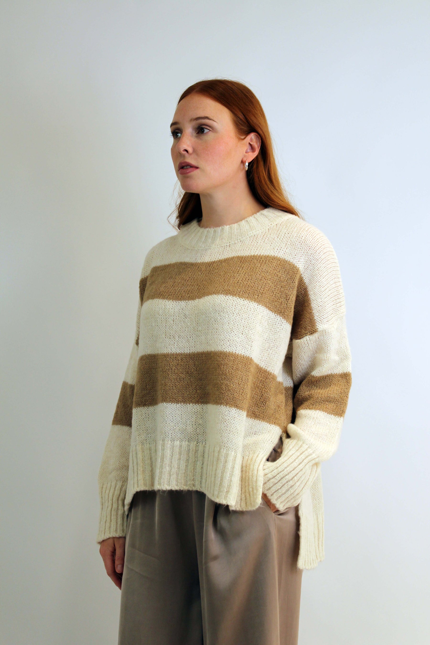 Pullover "Riga" - Beige/Camel
