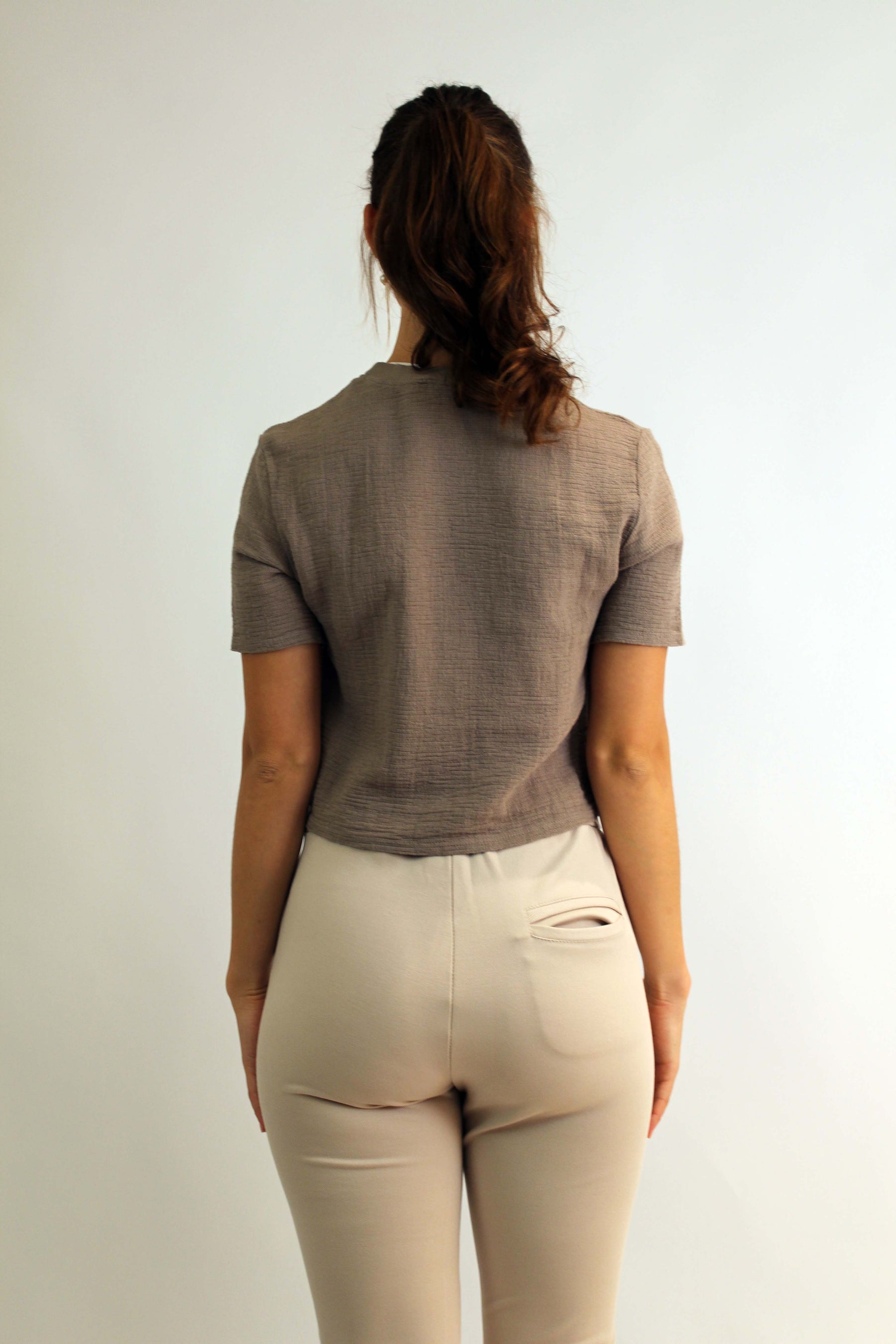 T-Shirt "Positvity" "Taupe"