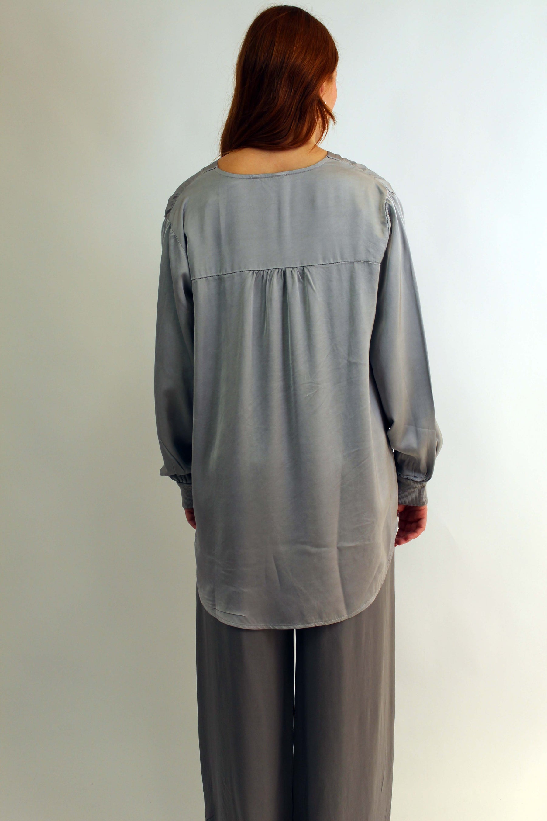 Seiden-Bluse Grau