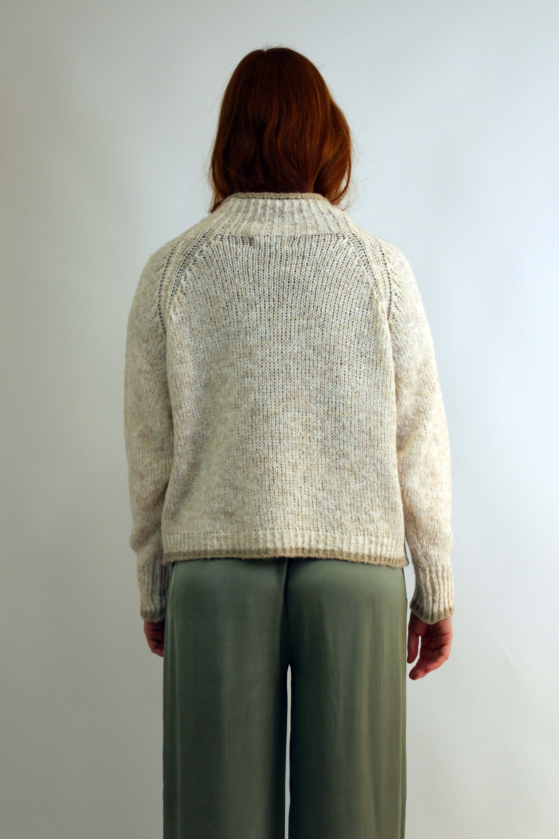 Pullover Stehkragen - Beige