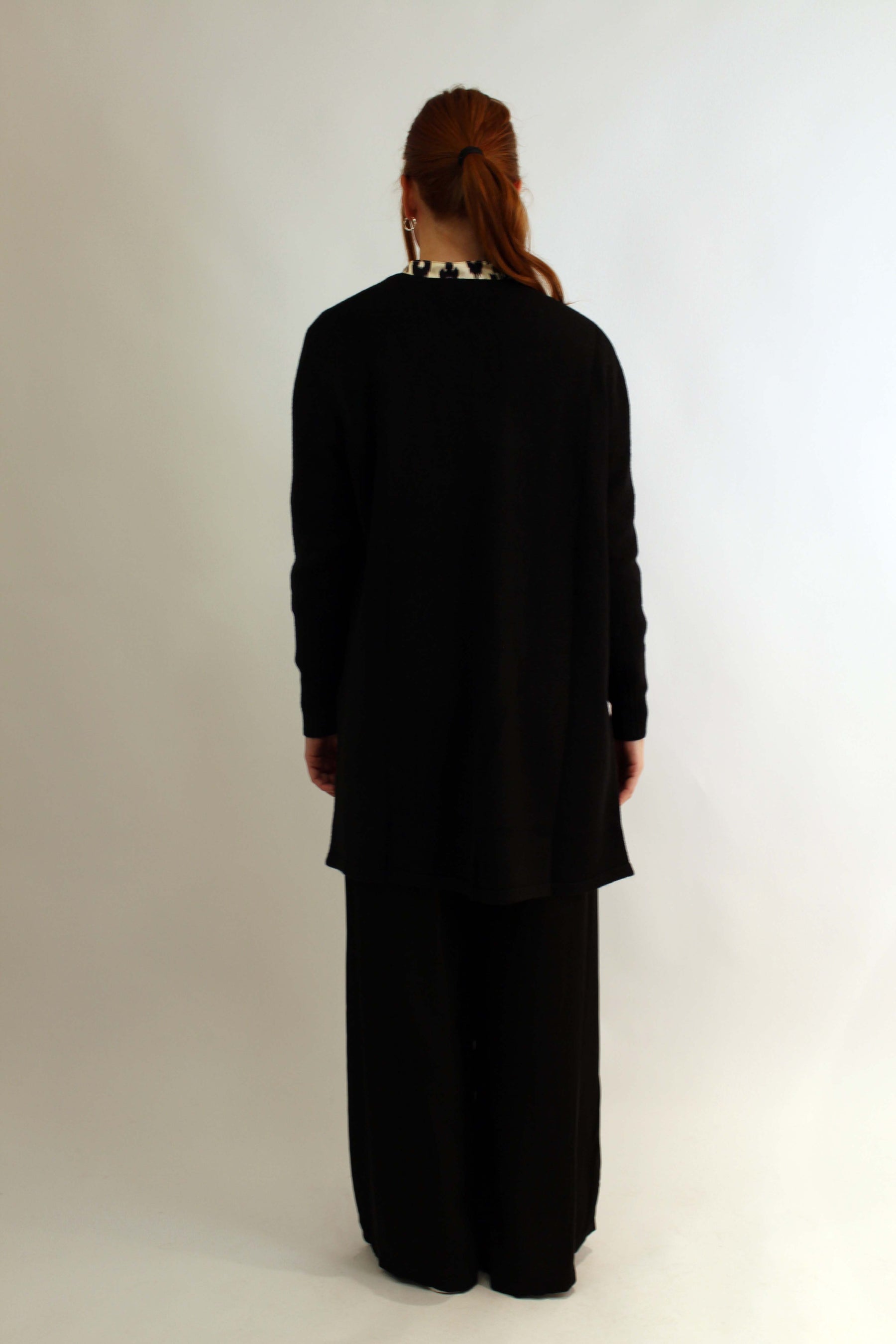 Strickjacke mit Taschen - Schwarz