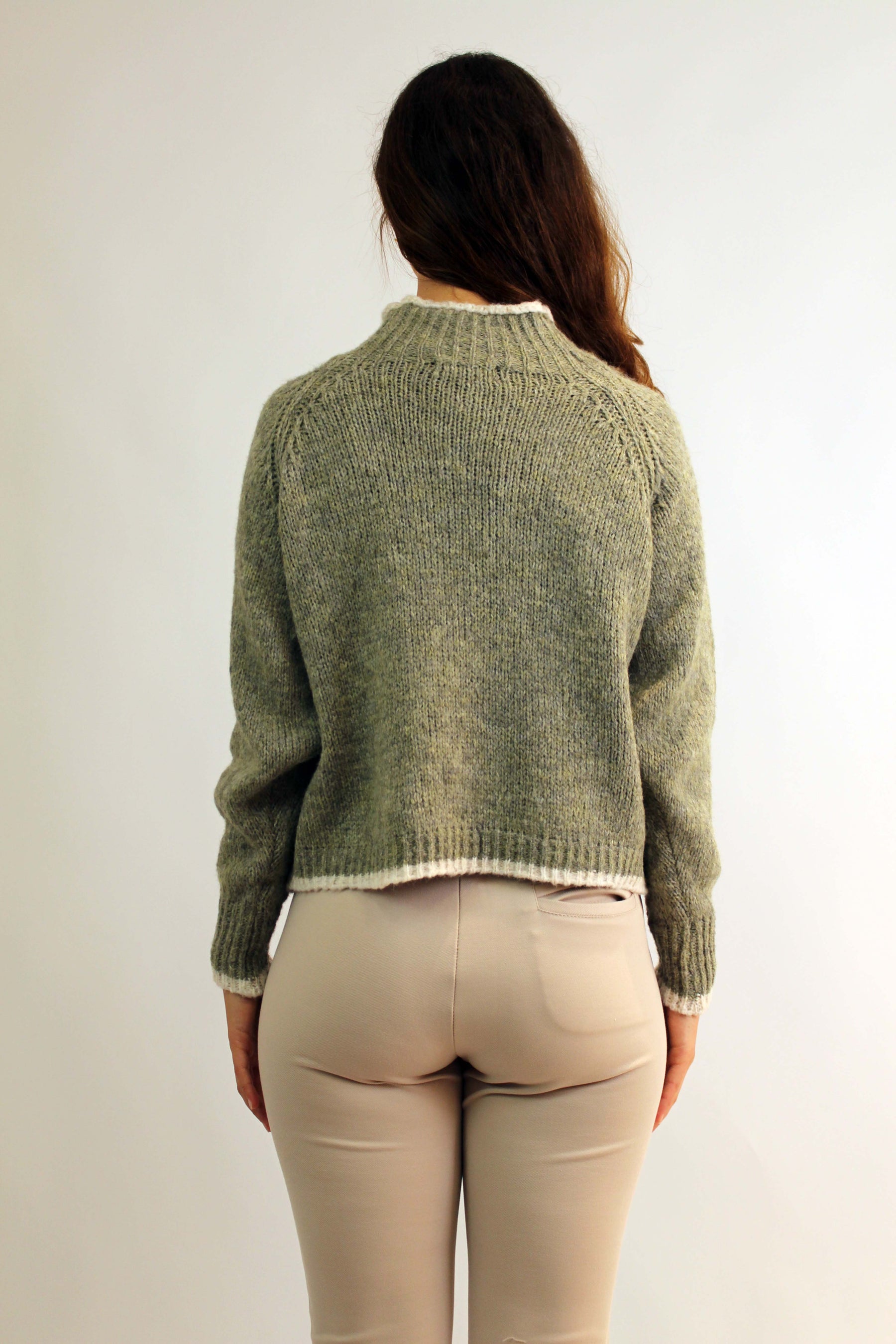 Pullover Stehkragen - Khaki