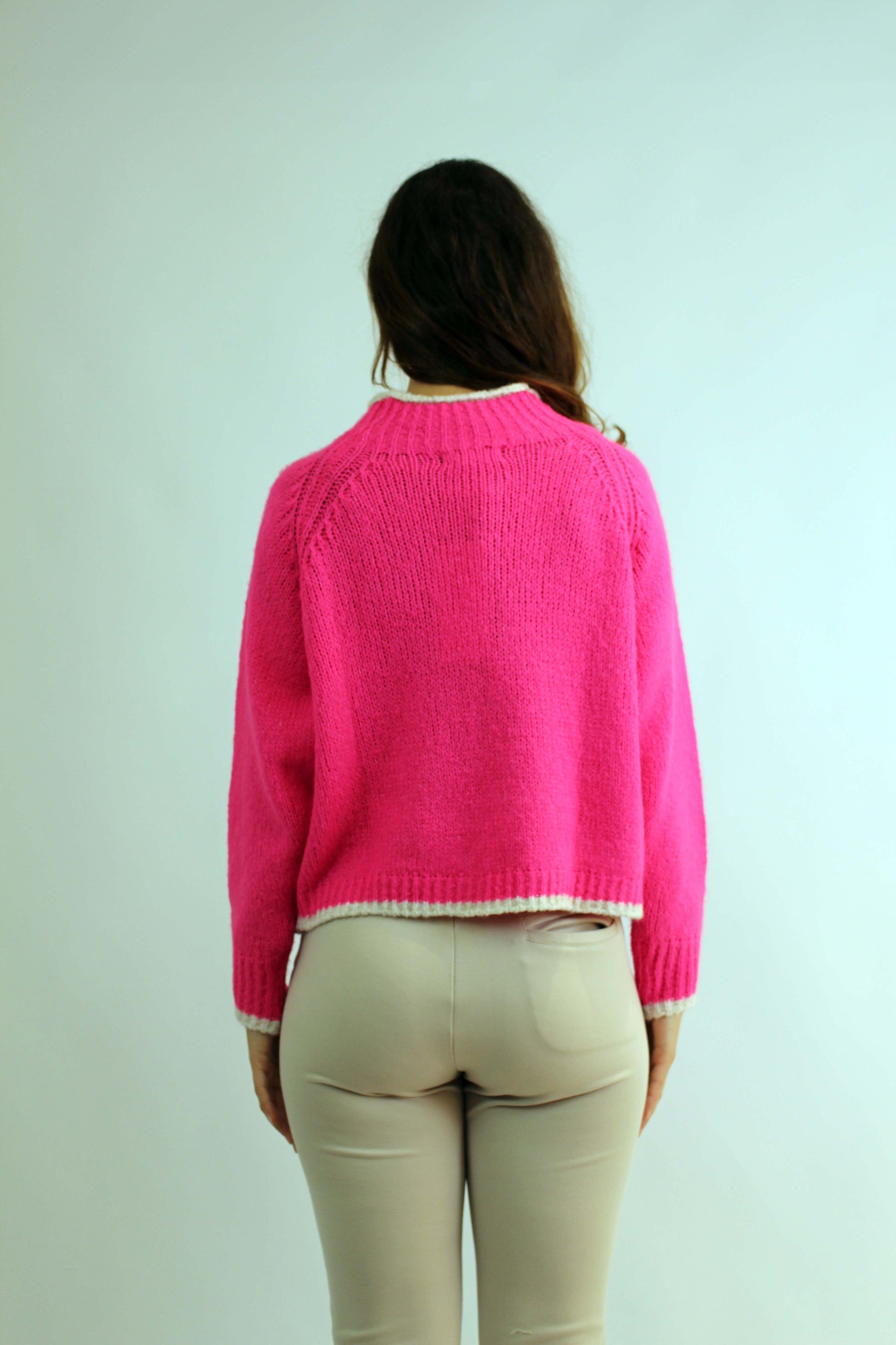 Pullover Stehkragen - Pink