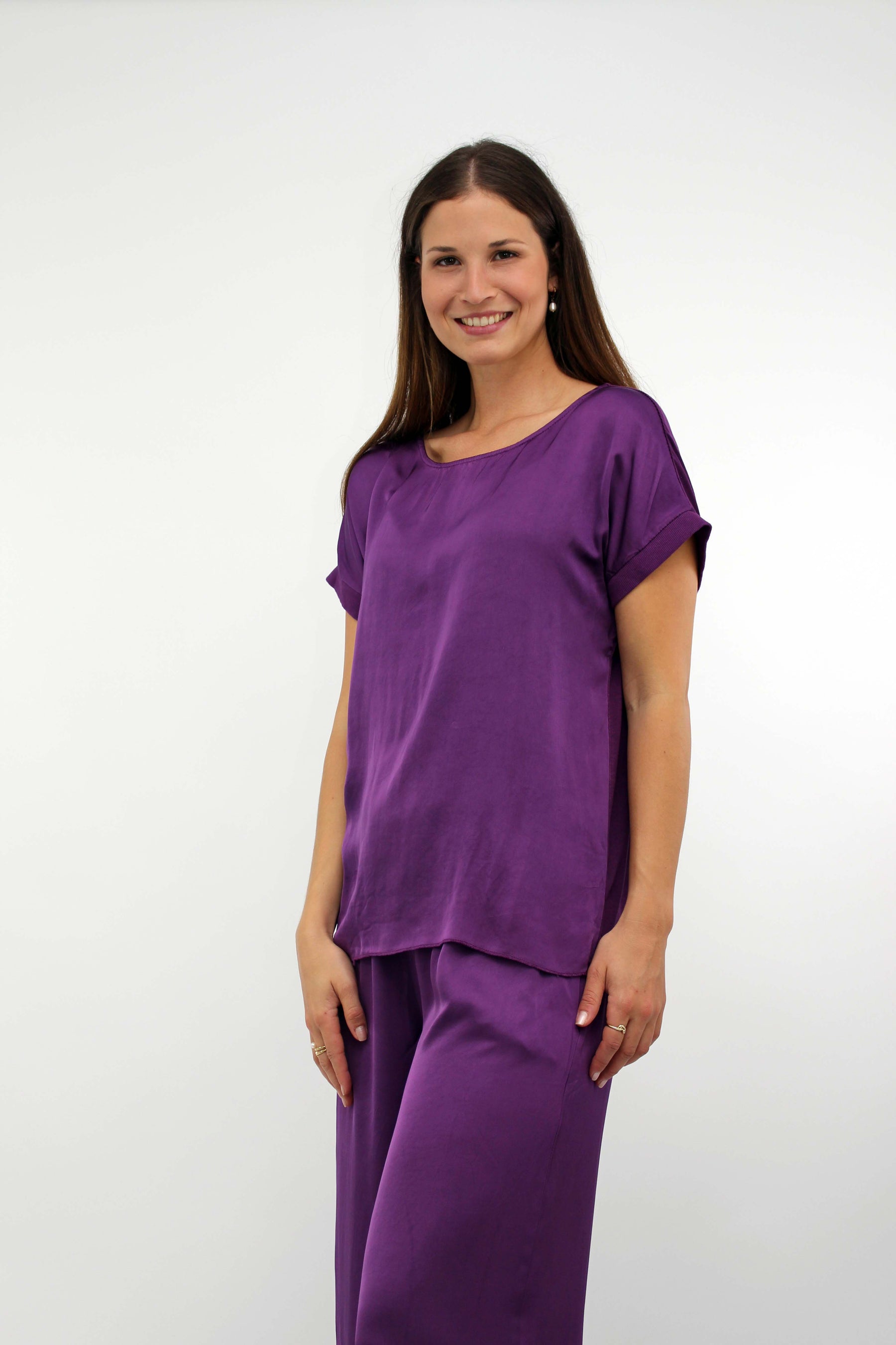 Seiden-Shirt Lila