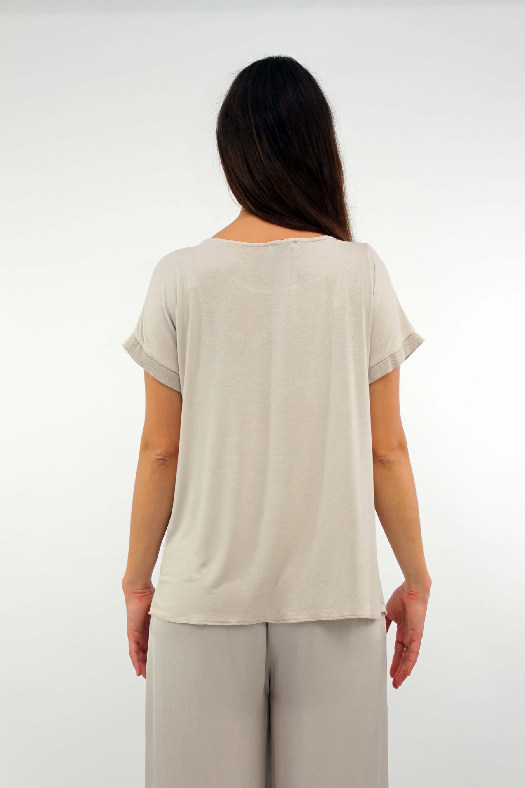 ST Selected Touch - Seiden-Shirt Beige