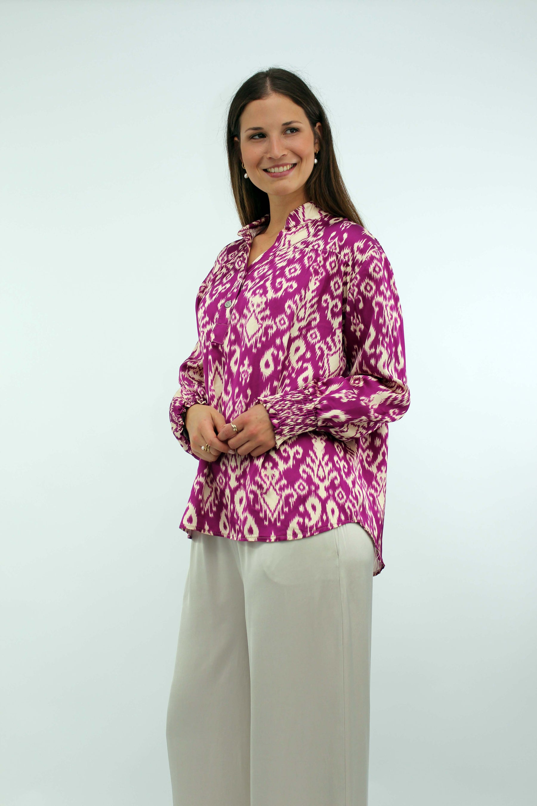 Muster Bluse - Pink