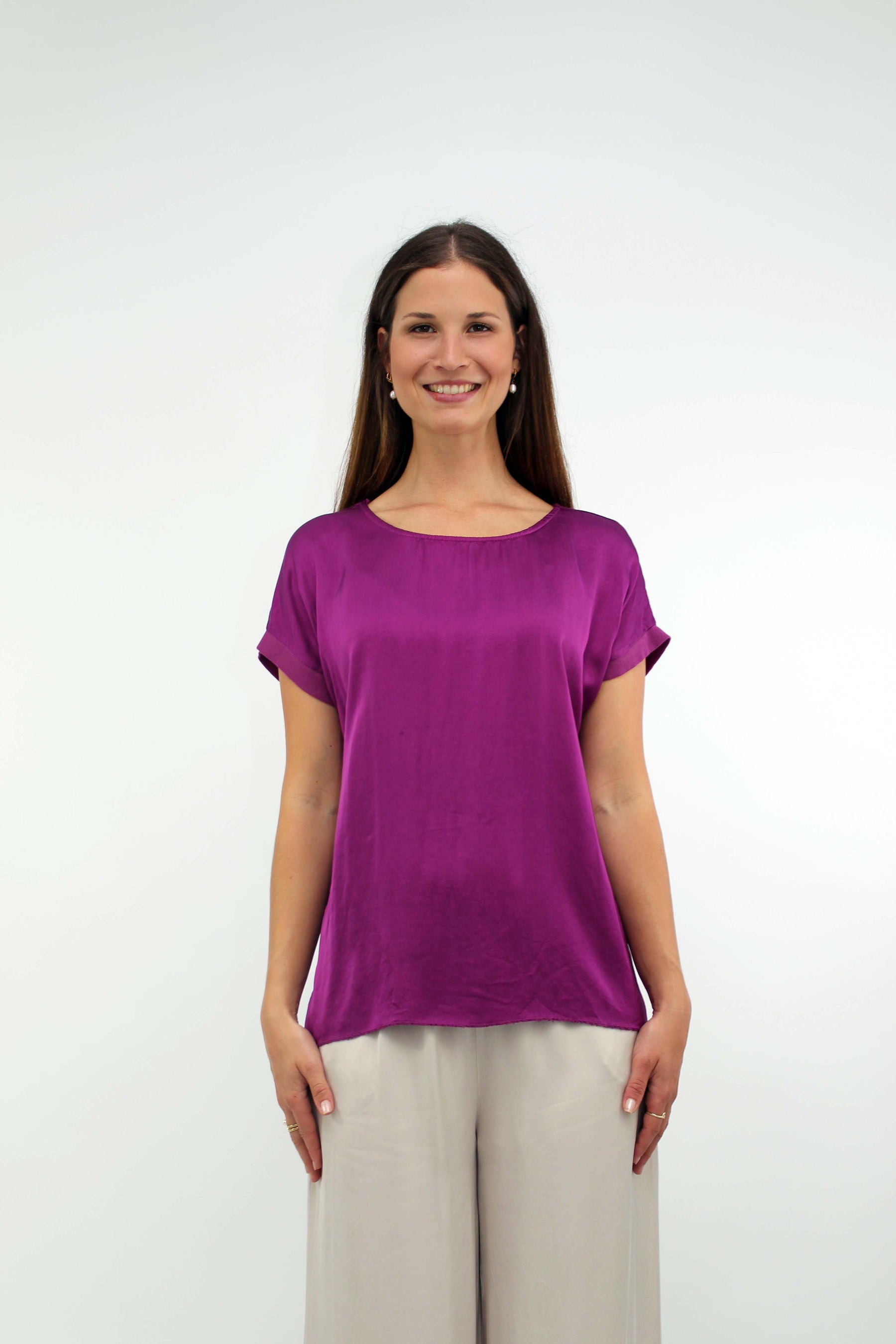Seiden-Shirt Beere