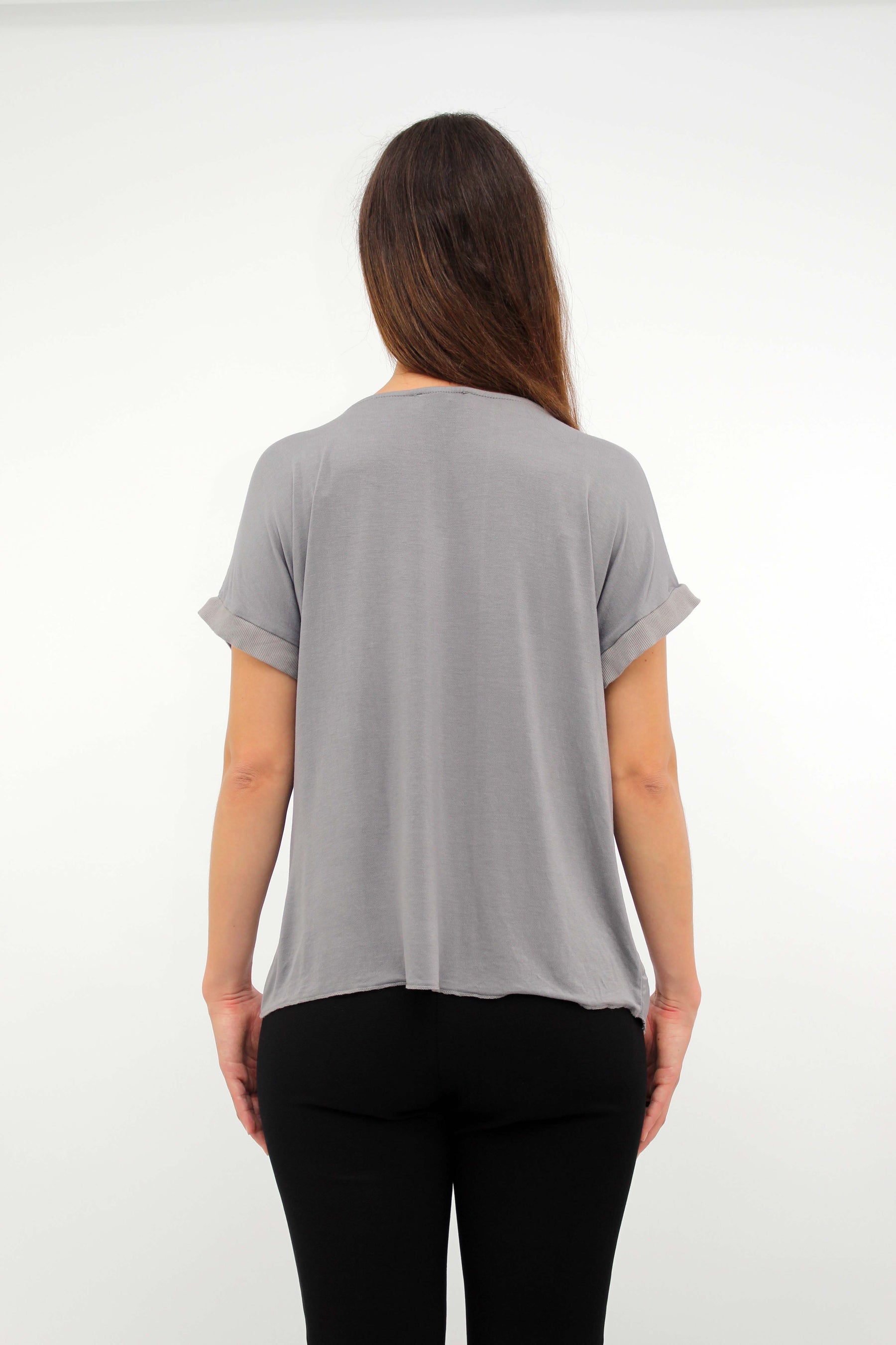 Seiden-Shirt Grau