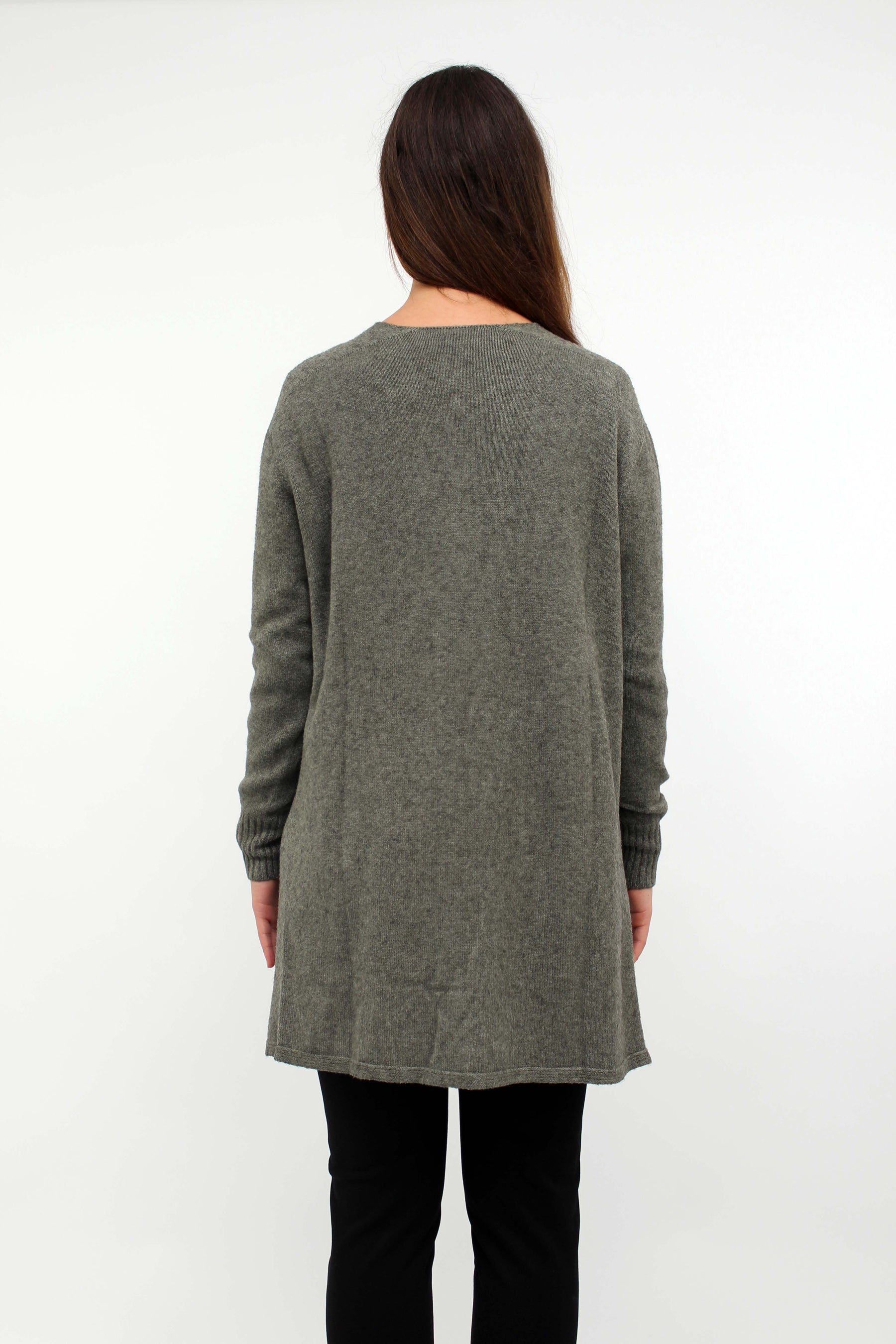 Strickjacke mit Taschen - Khaki