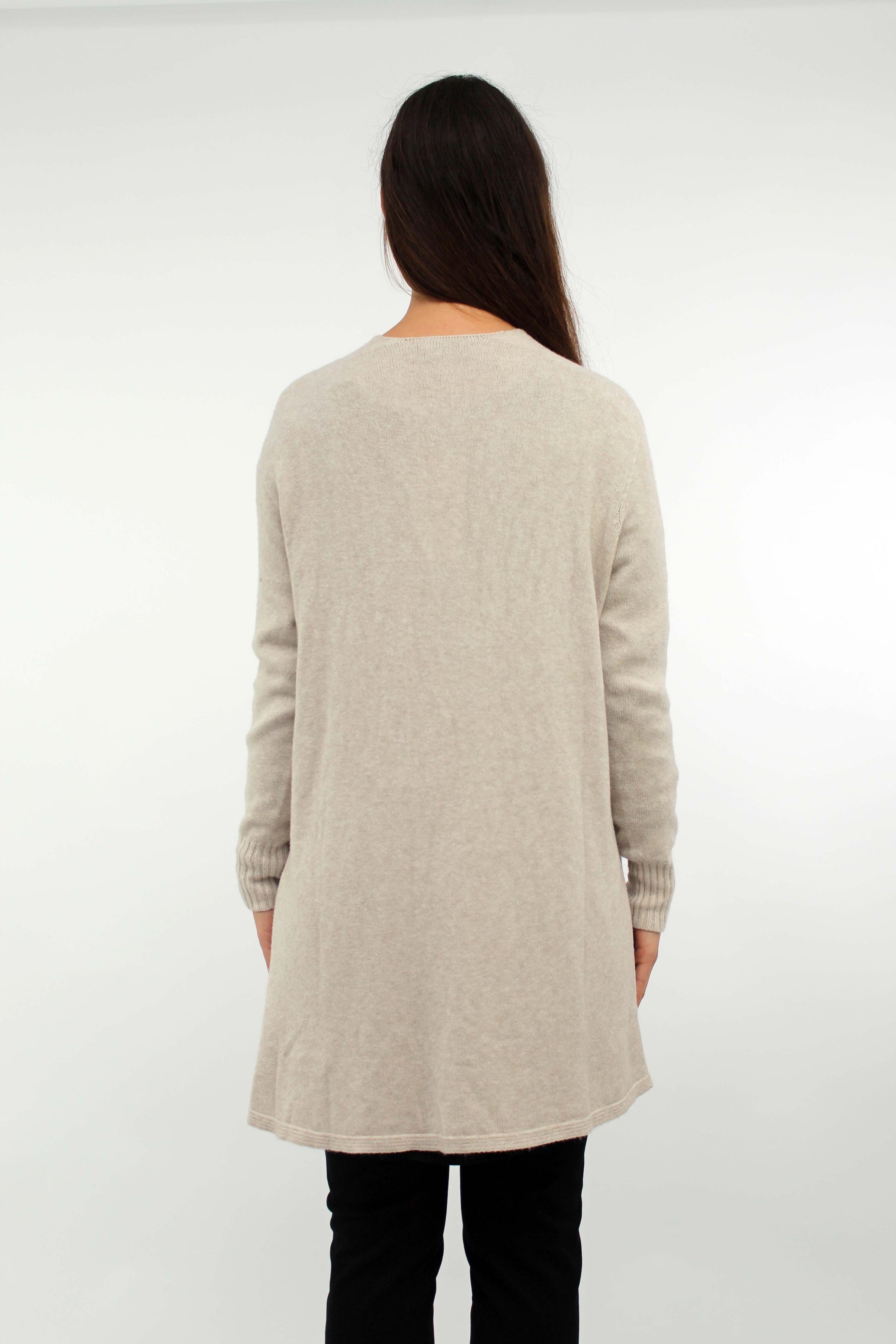 Strickjacke mit Taschen - Beige
