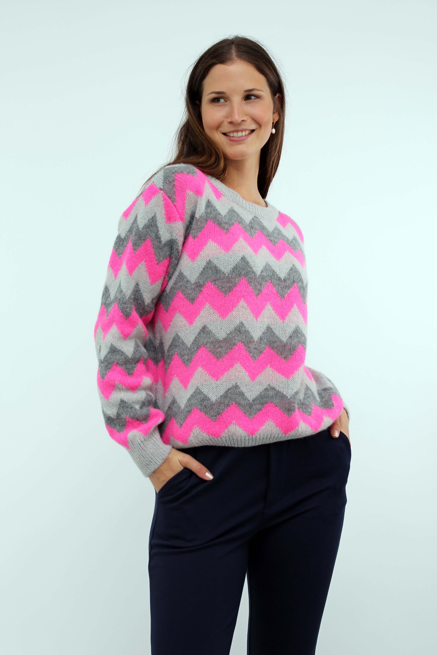 Pullover Muster - Grau