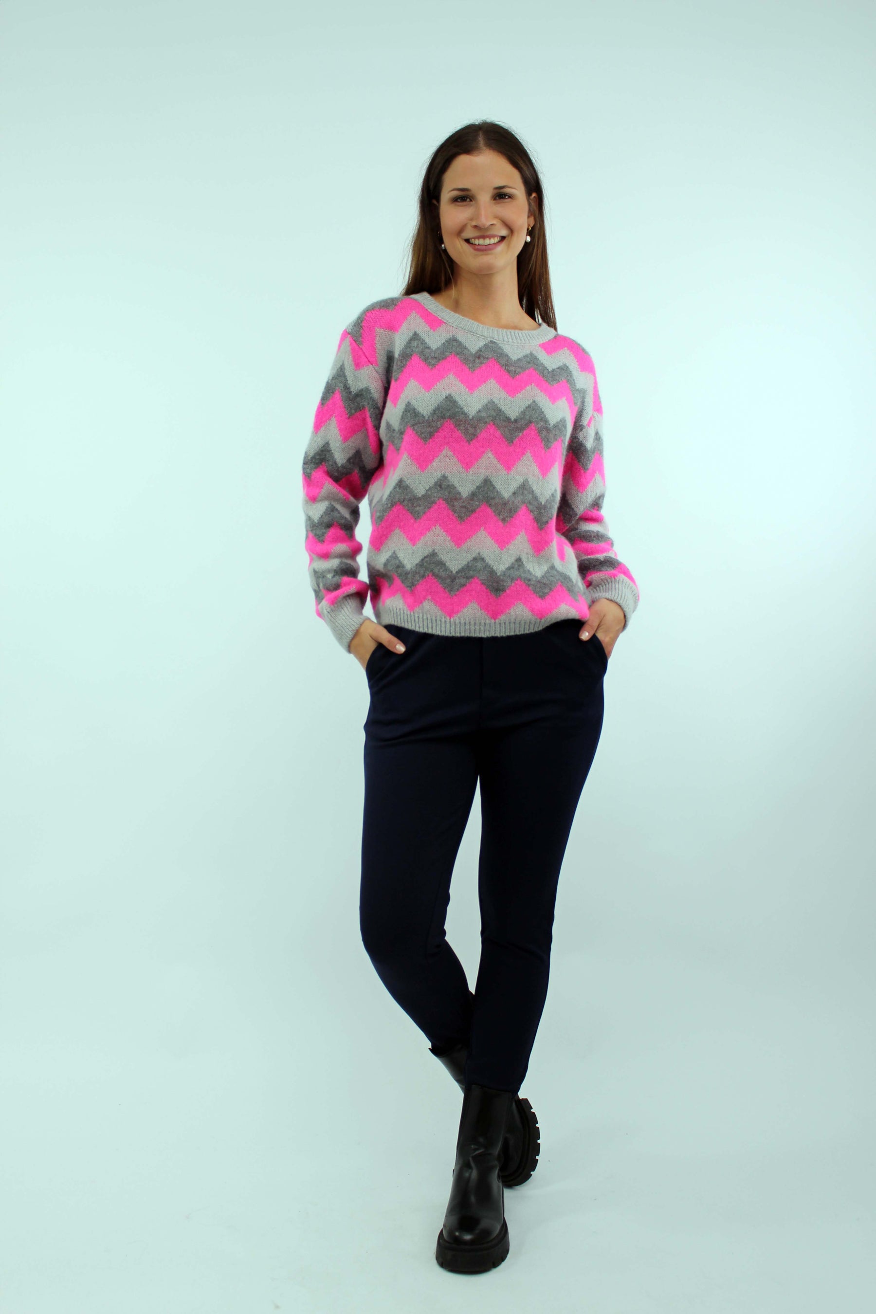Pullover Muster - Grau