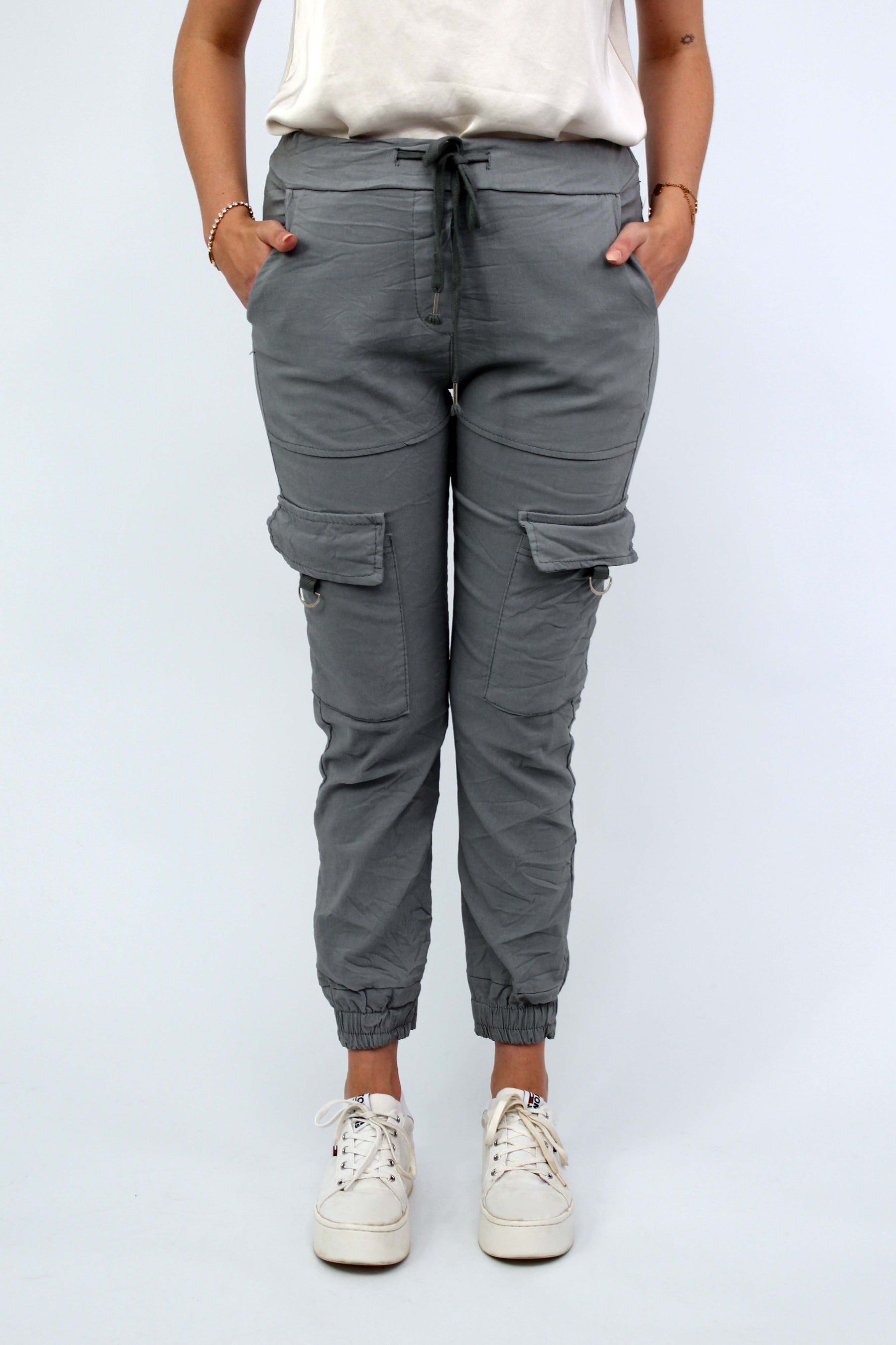 Casual Comfort Cargohose - Grau
