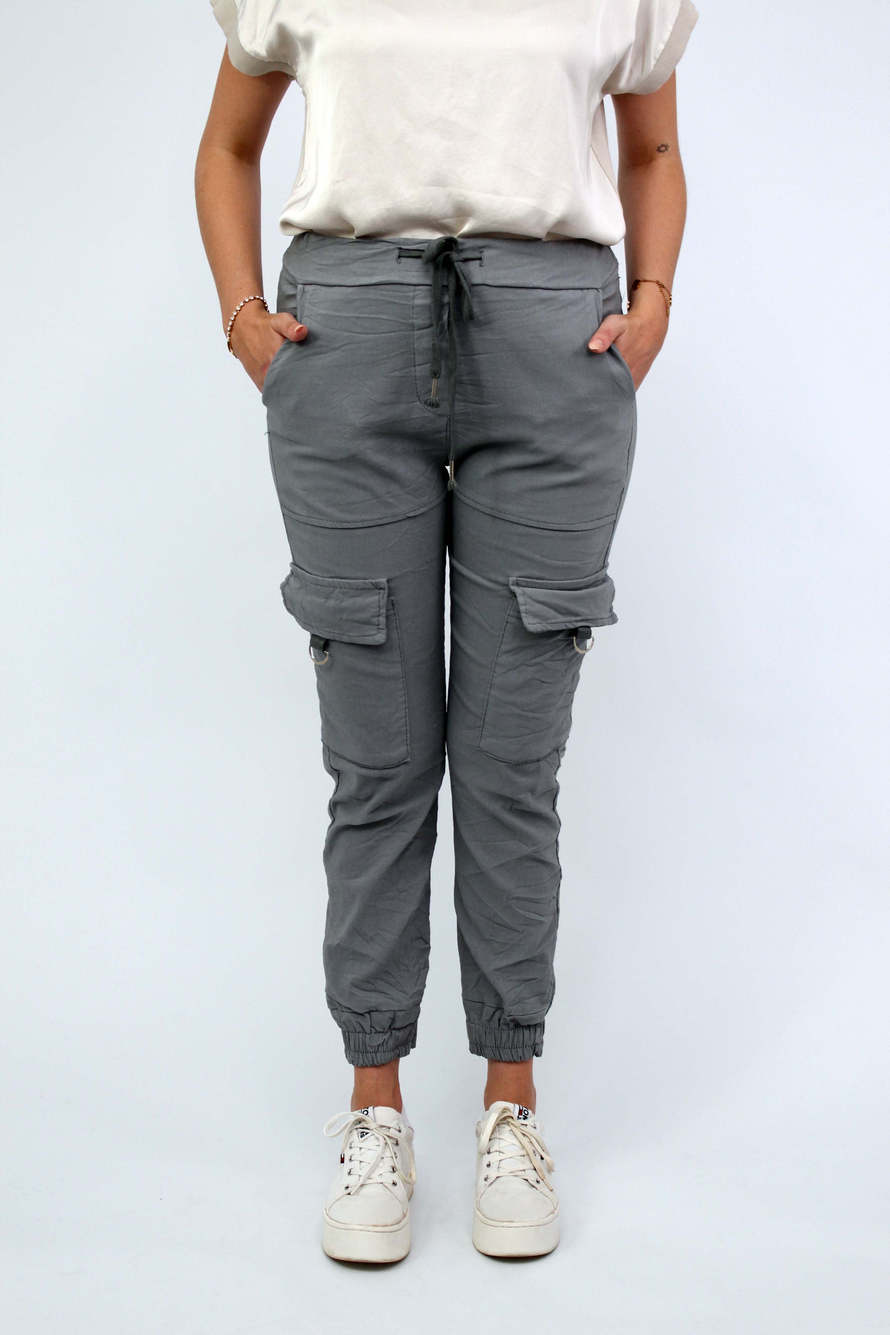 Casual Comfort Cargohose - Grau