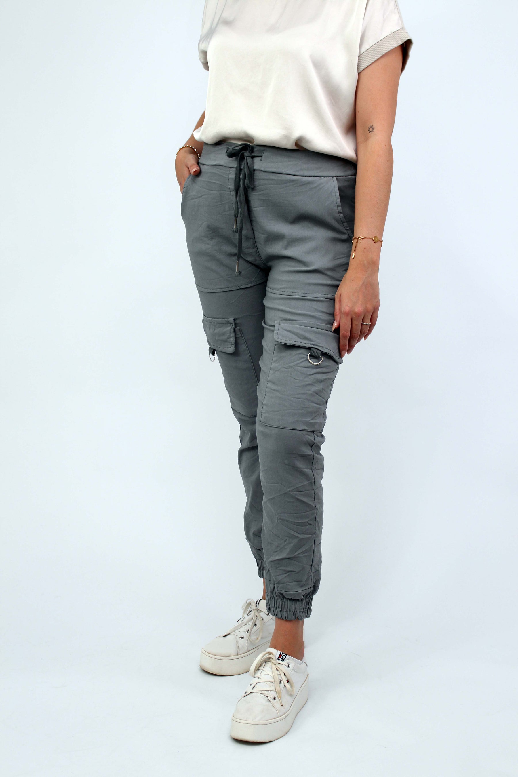 Casual Comfort Cargohose - Grau