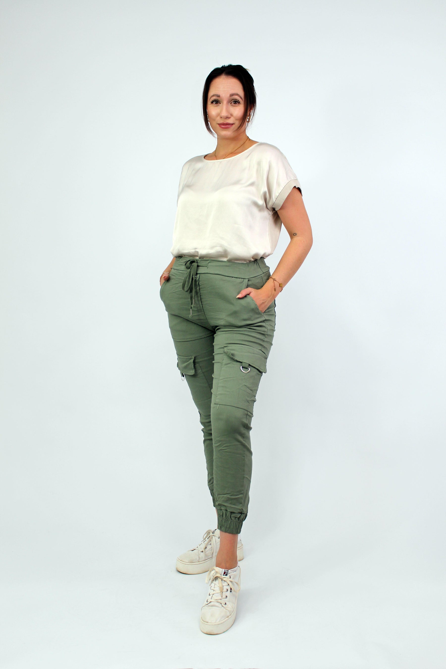 ST Selected Touch - Casual Comfort Cargohose - Khaki