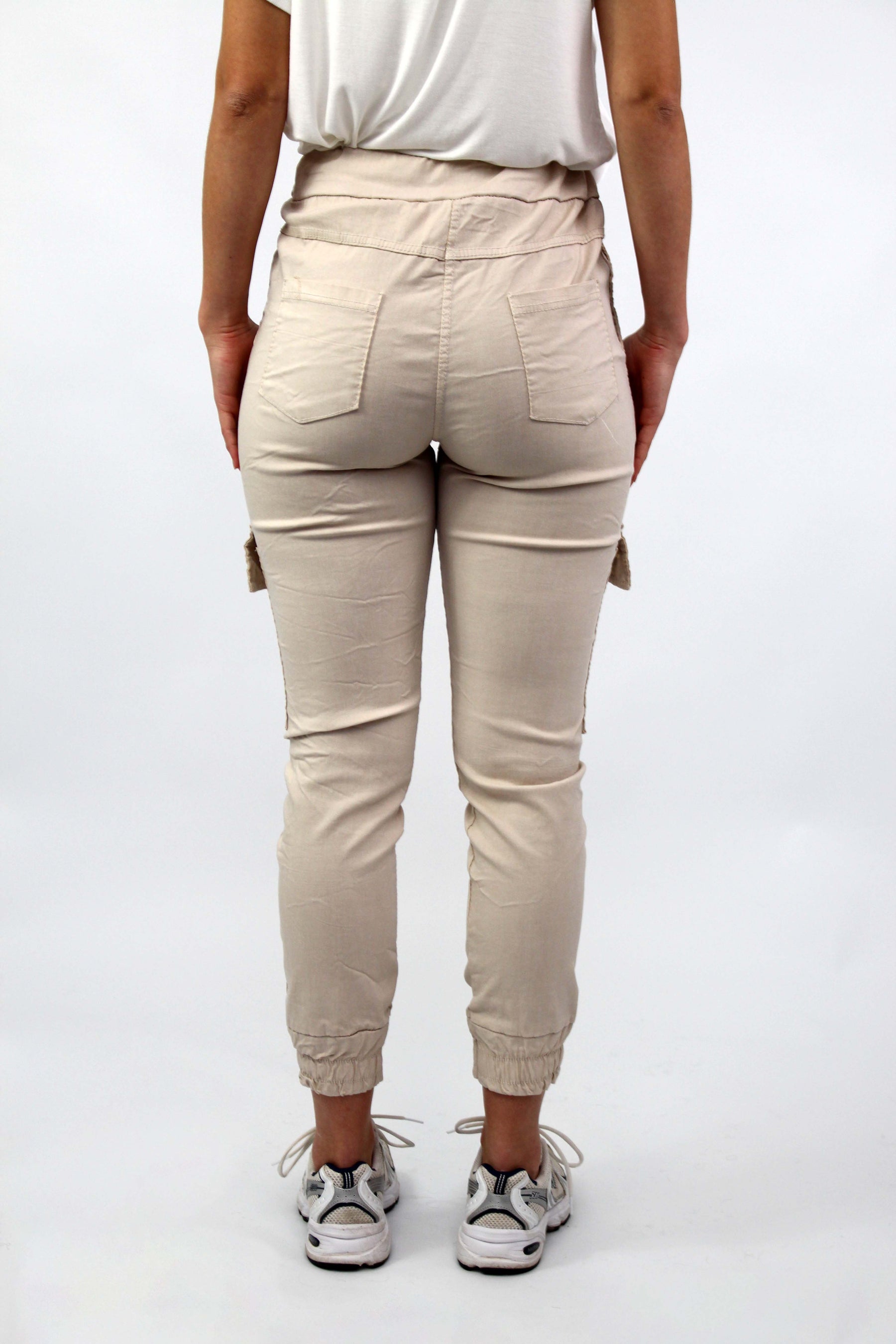 Casual Comfort Cargohose - Creme