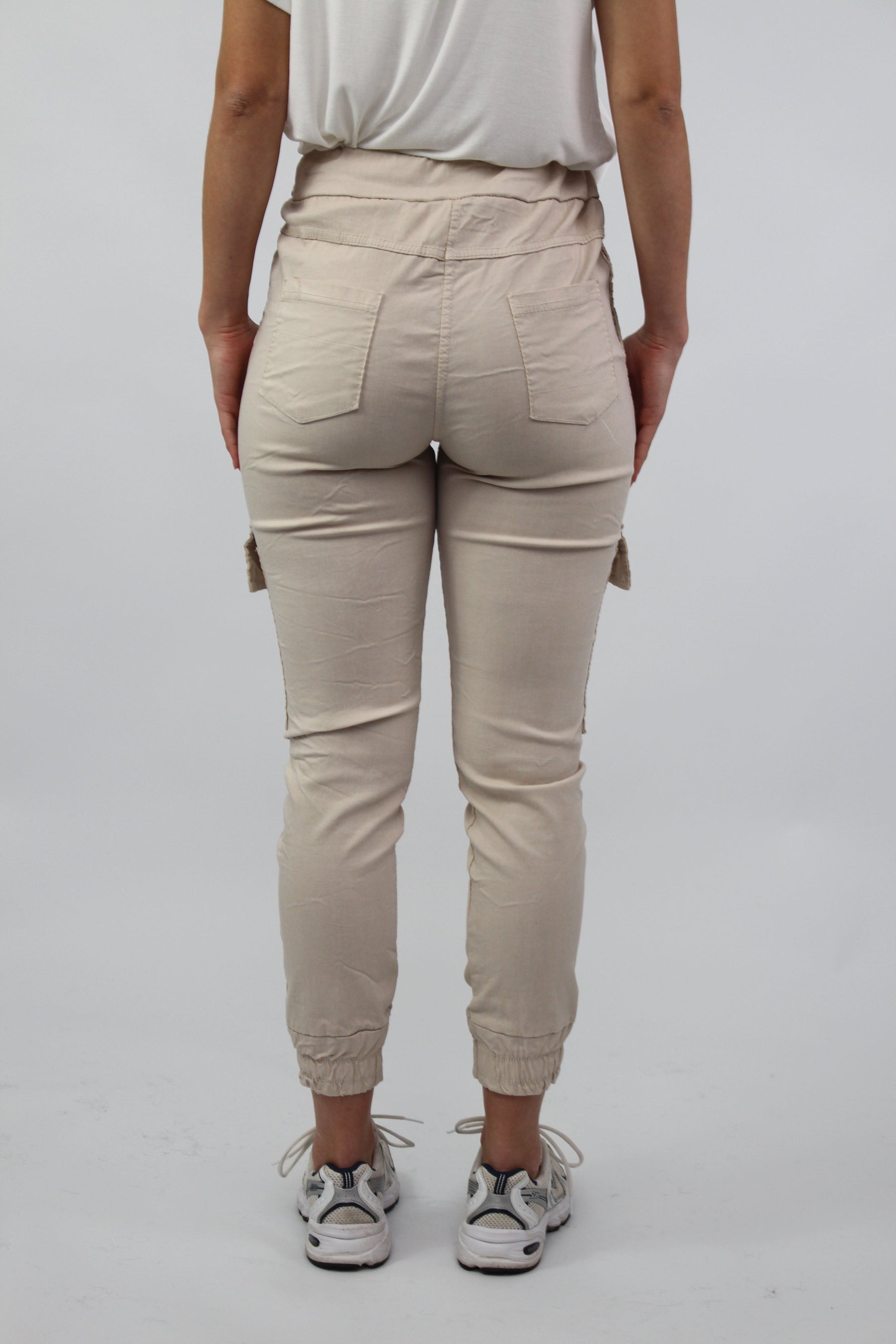 Casual Comfort Cargohose - Creme
