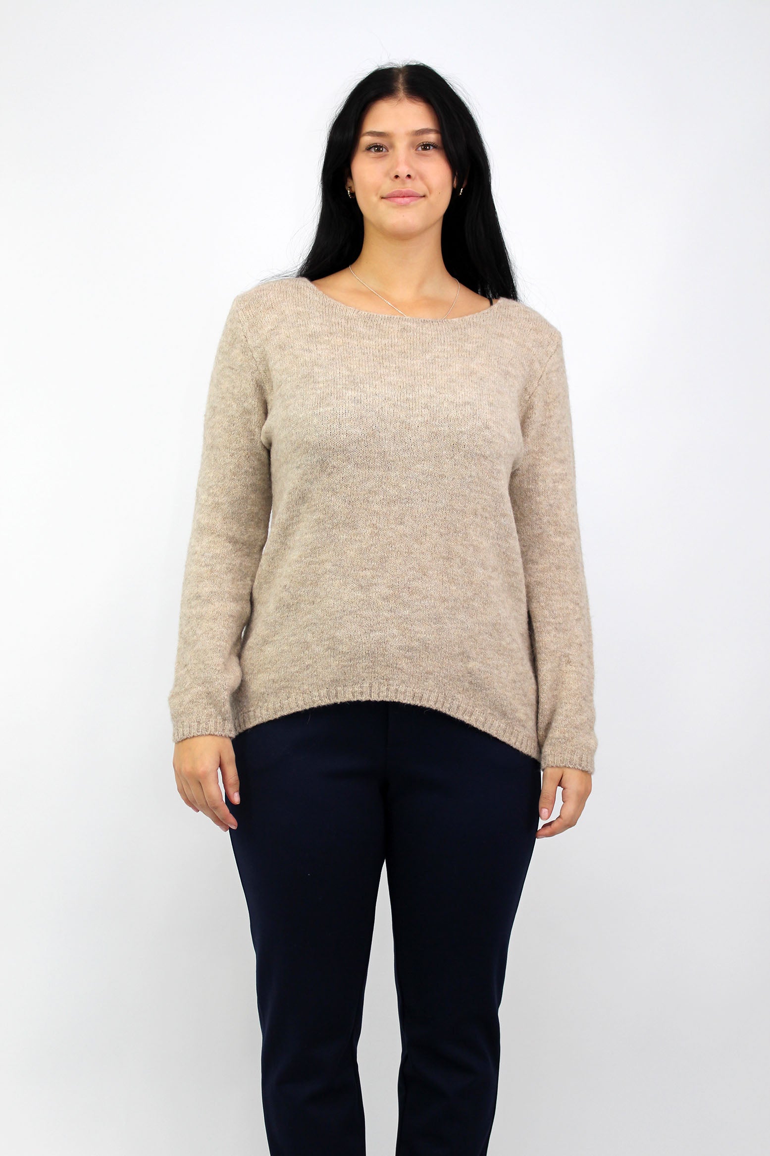 Pullover "Rundhals" - Beige