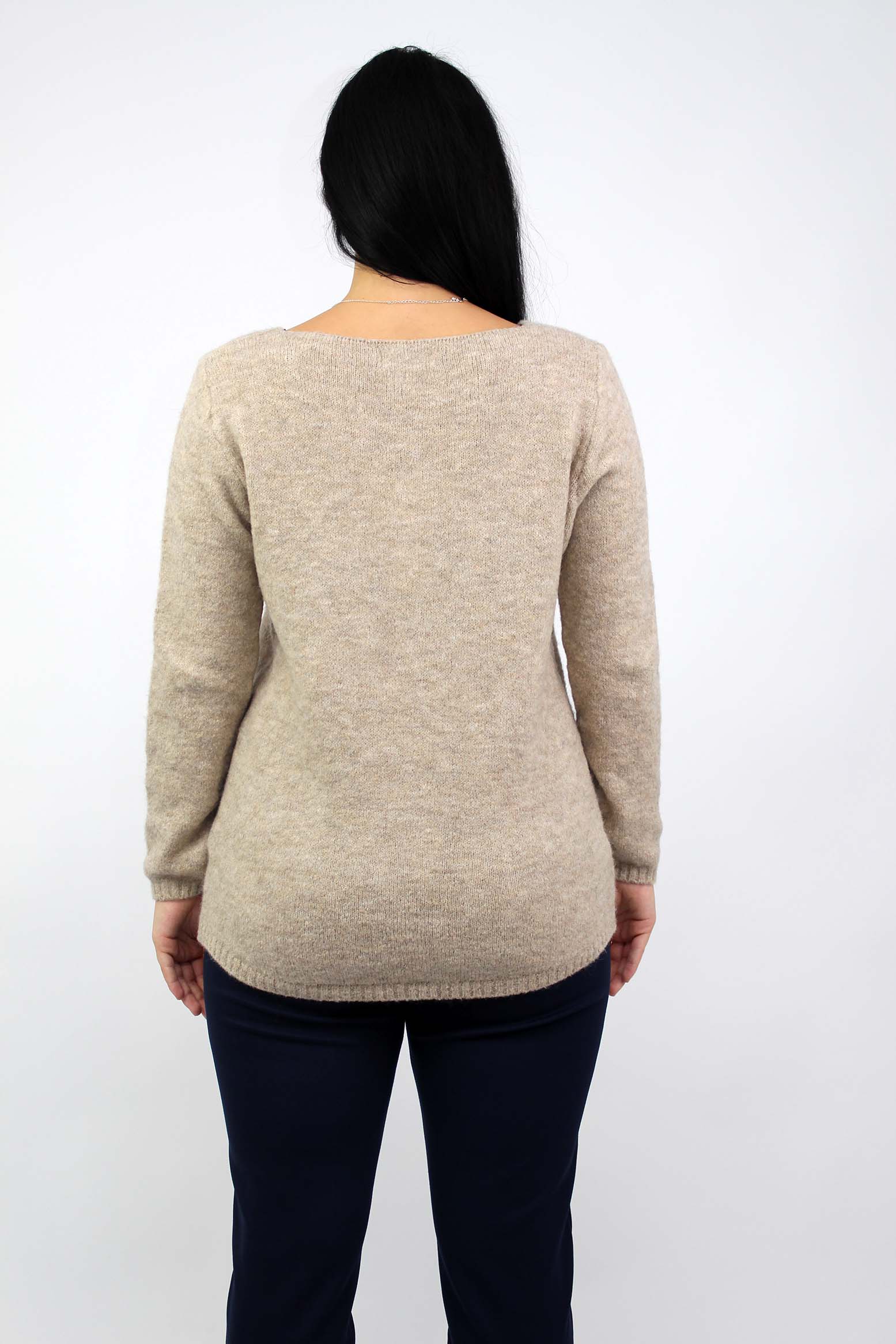 Pullover "Rundhals" - Beige
