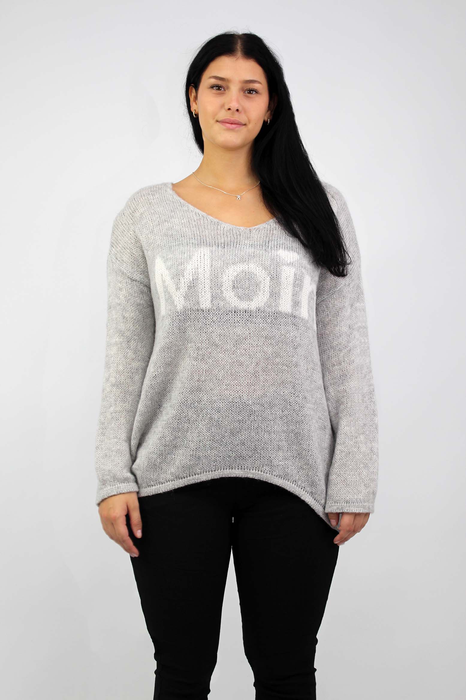 Pullover "Moin" - Grau