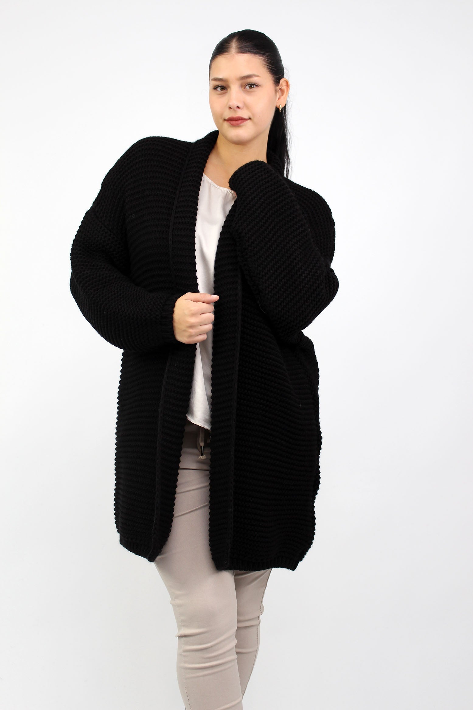 Strickjacke "Grobstrick" - Dunkelblau