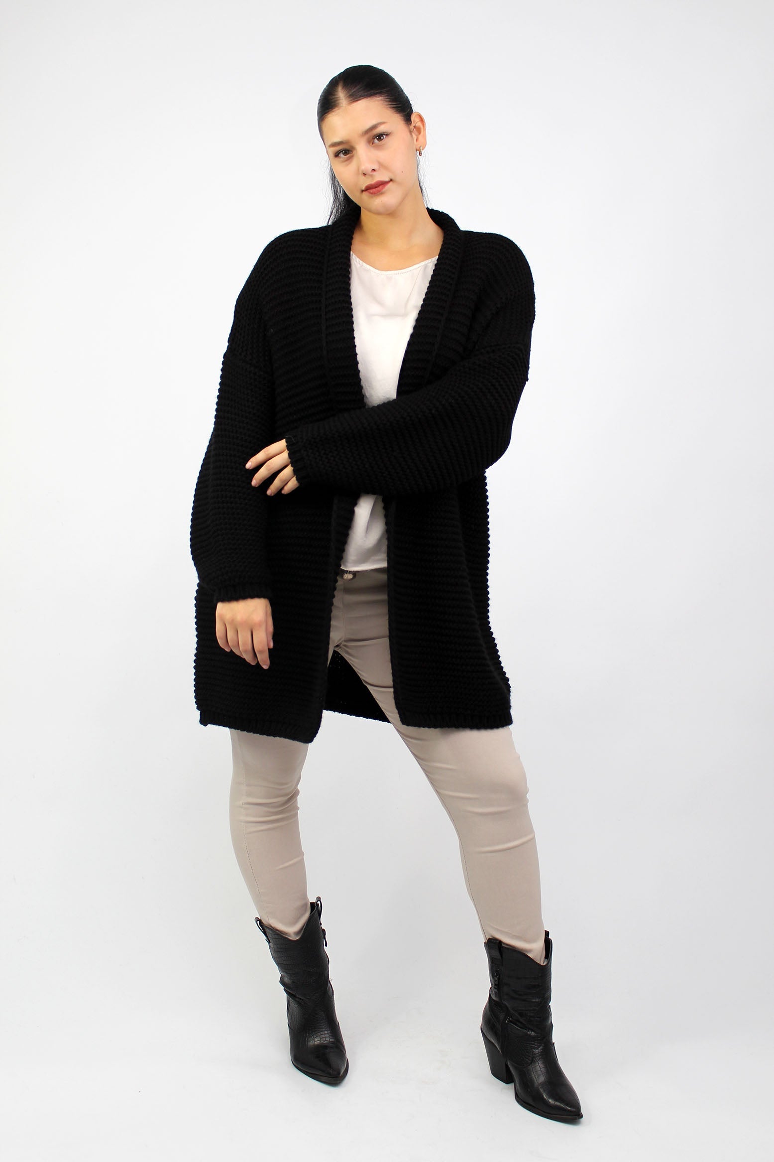 Strickjacke "Grobstrick" - Dunkelblau