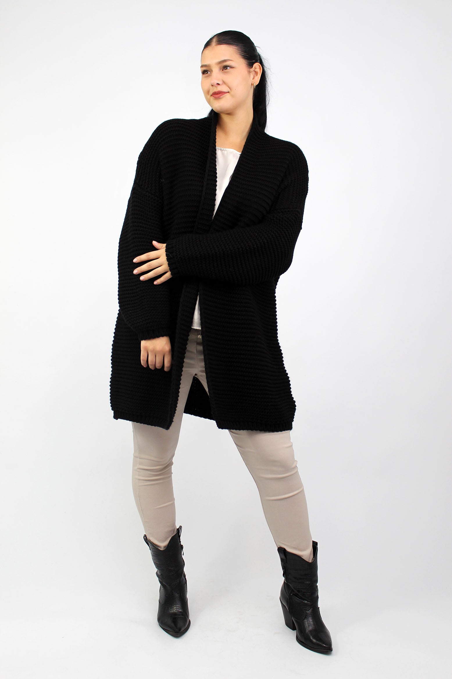 Strickjacke "Grobstrick" - Dunkelblau