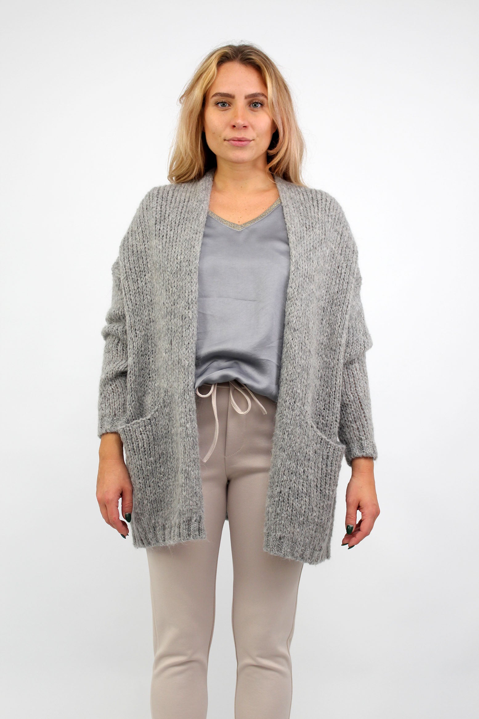 Strickjacke "Vintage" - Grau