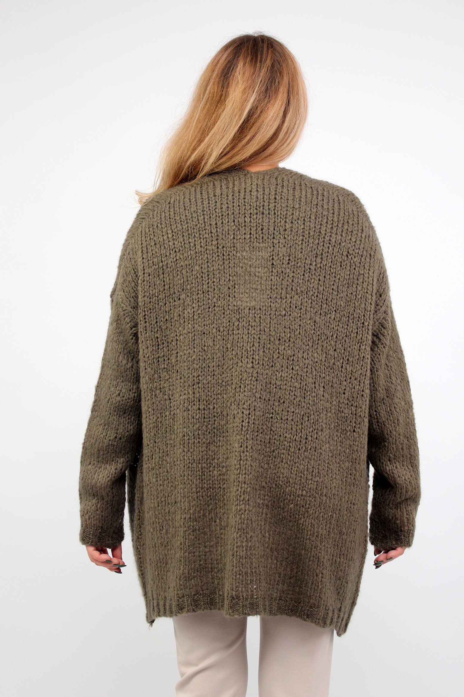 Strickjacke "Vintage" - Khaki