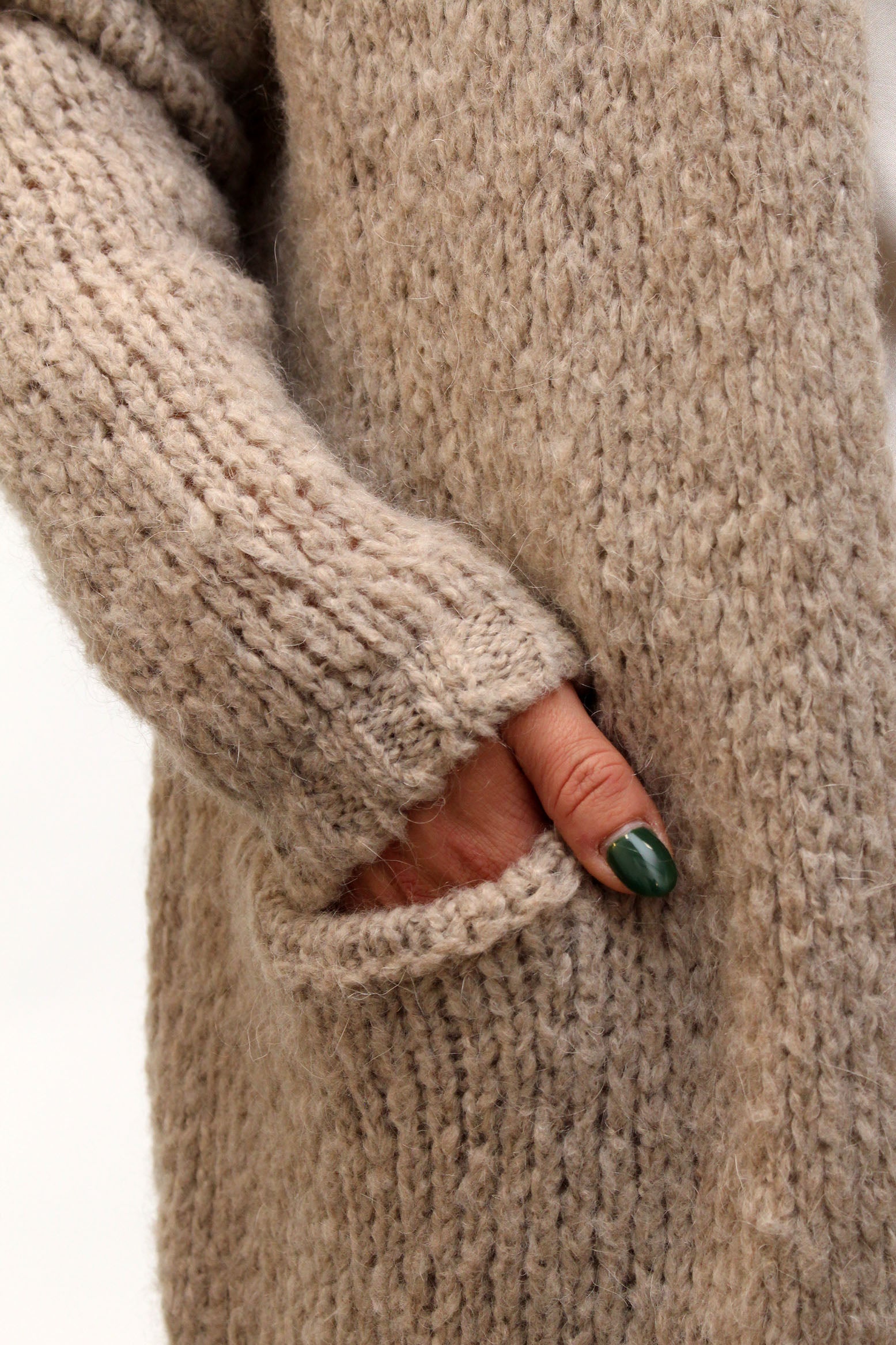 Strickjacke "Vintage" - Taupe