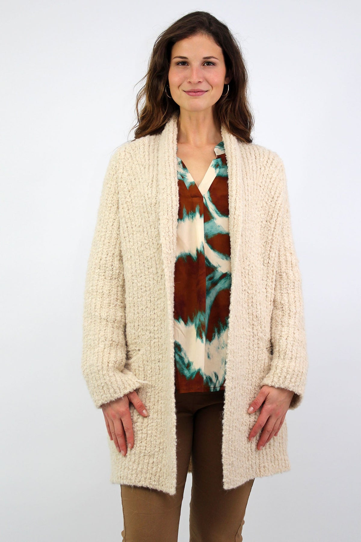 Strickmantel "Verena" - Beige