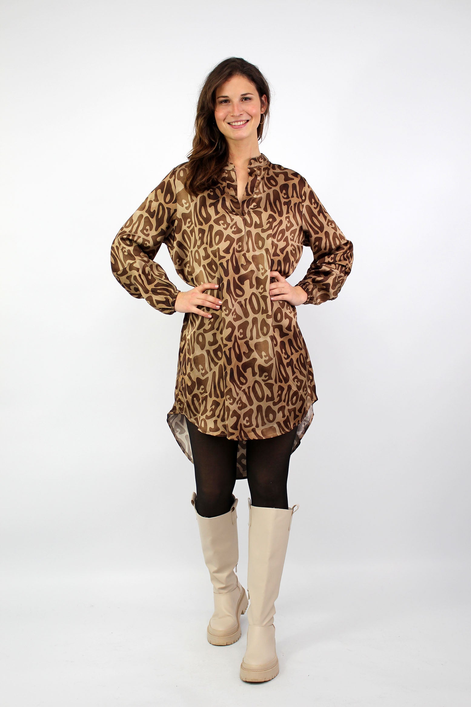 Kleid "Love" - Camel