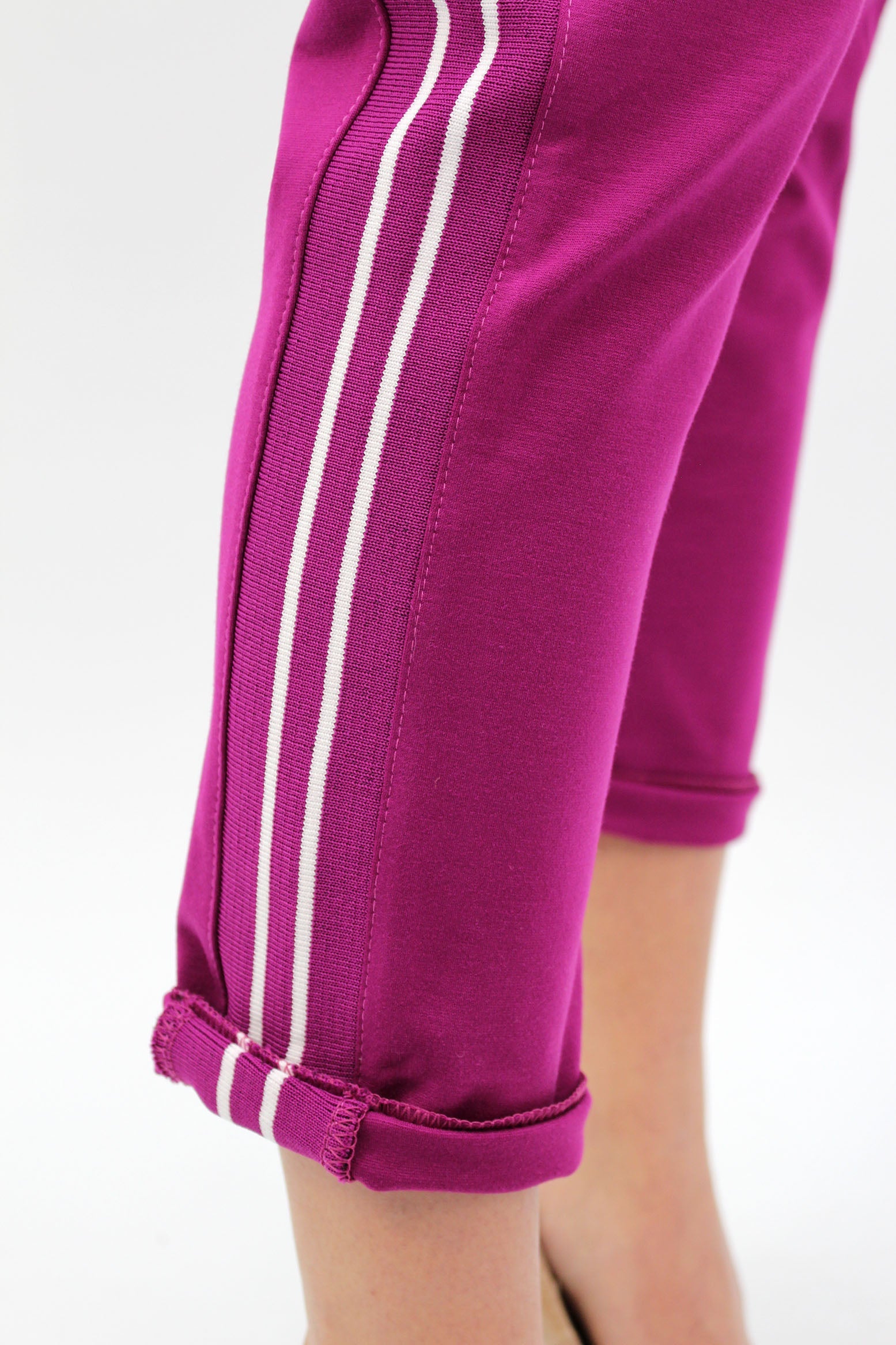 Joggpants "Casual" mit Streifen - Beere