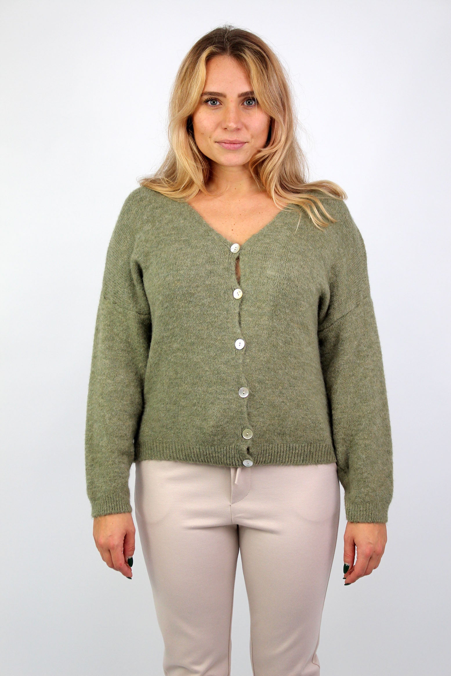 Strickjacke "Star" - Salbei