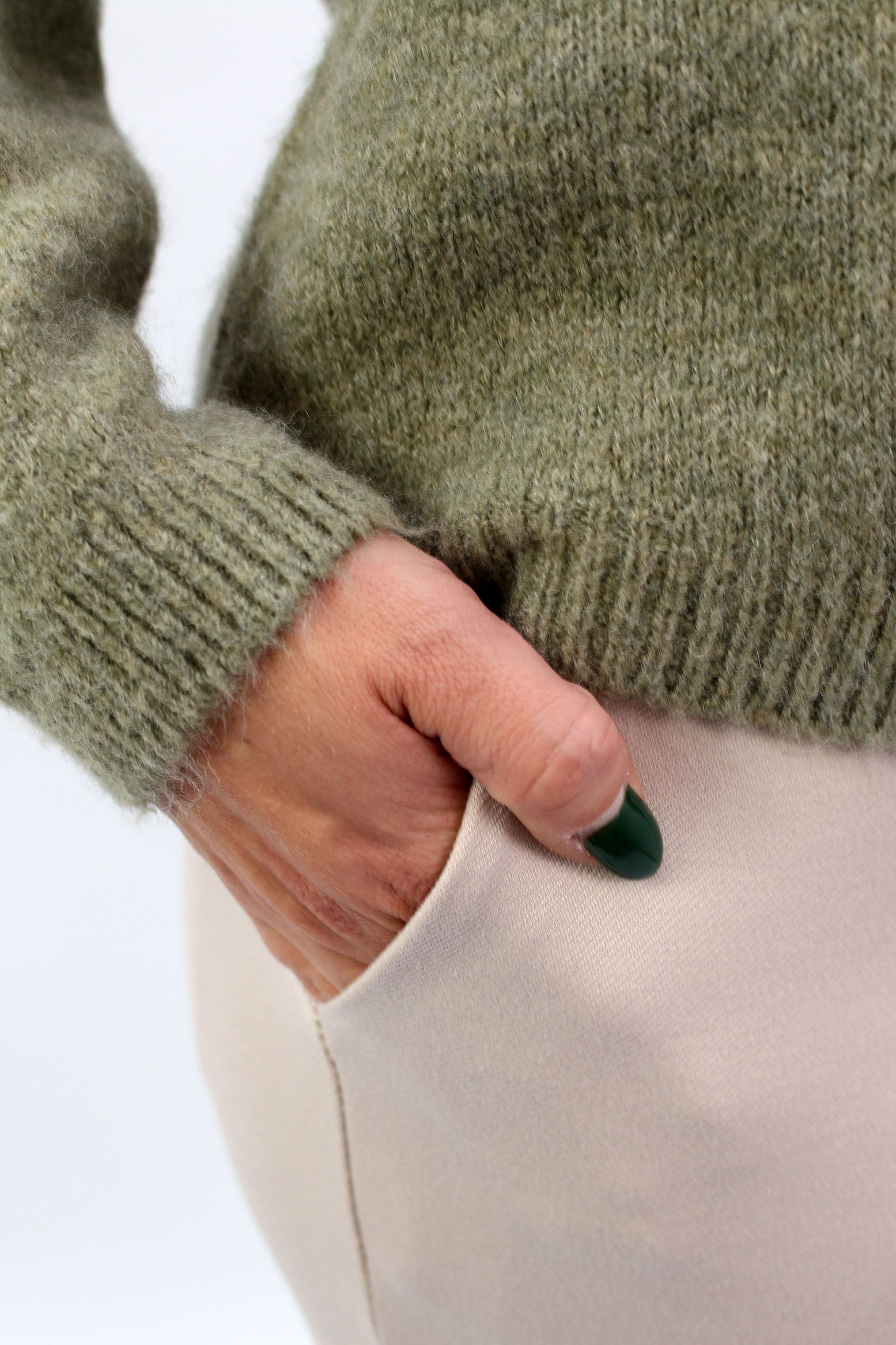 Strickjacke "Star" - Salbei
