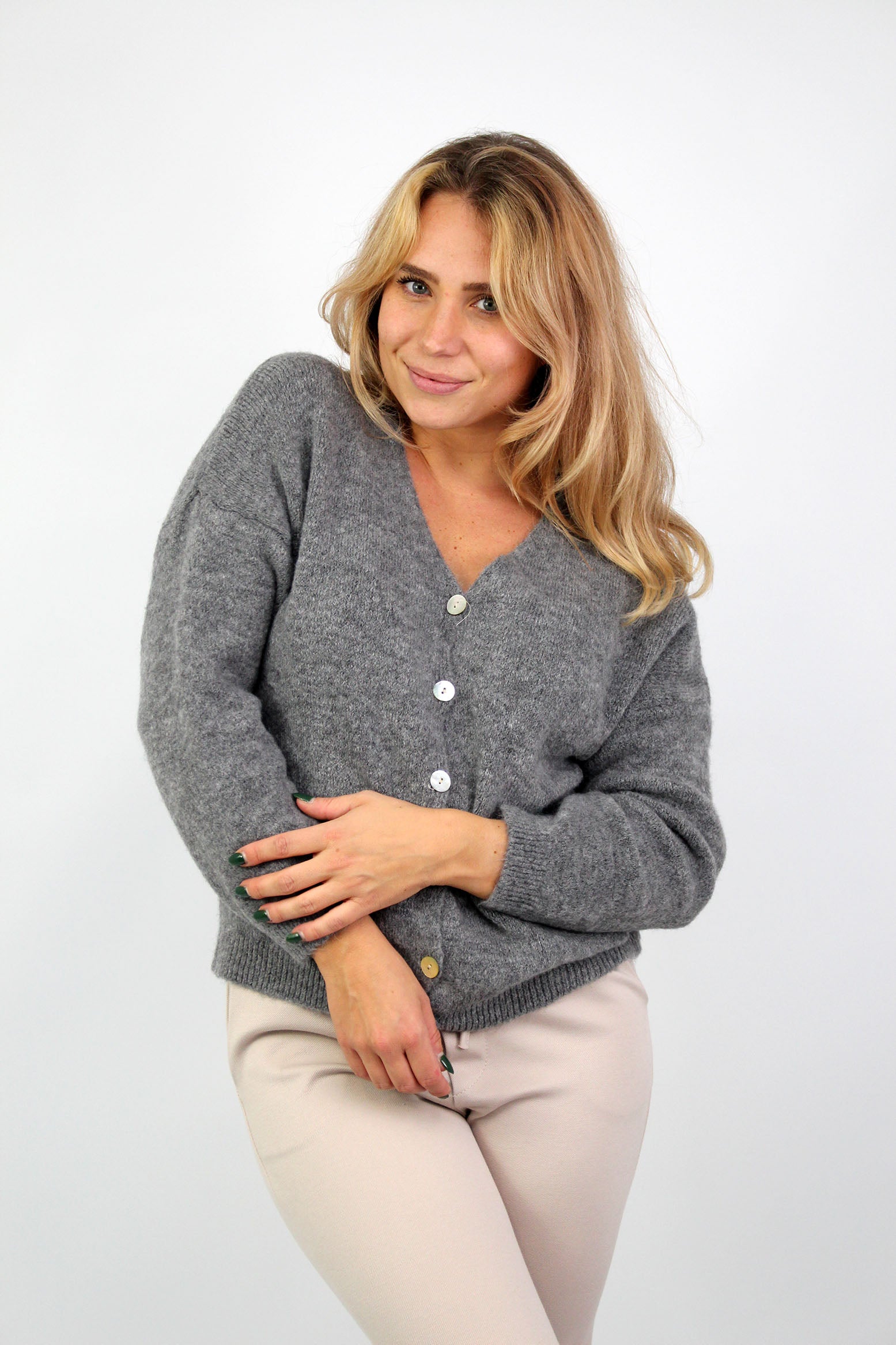 Strickjacke "Star" - Dunkelgrau