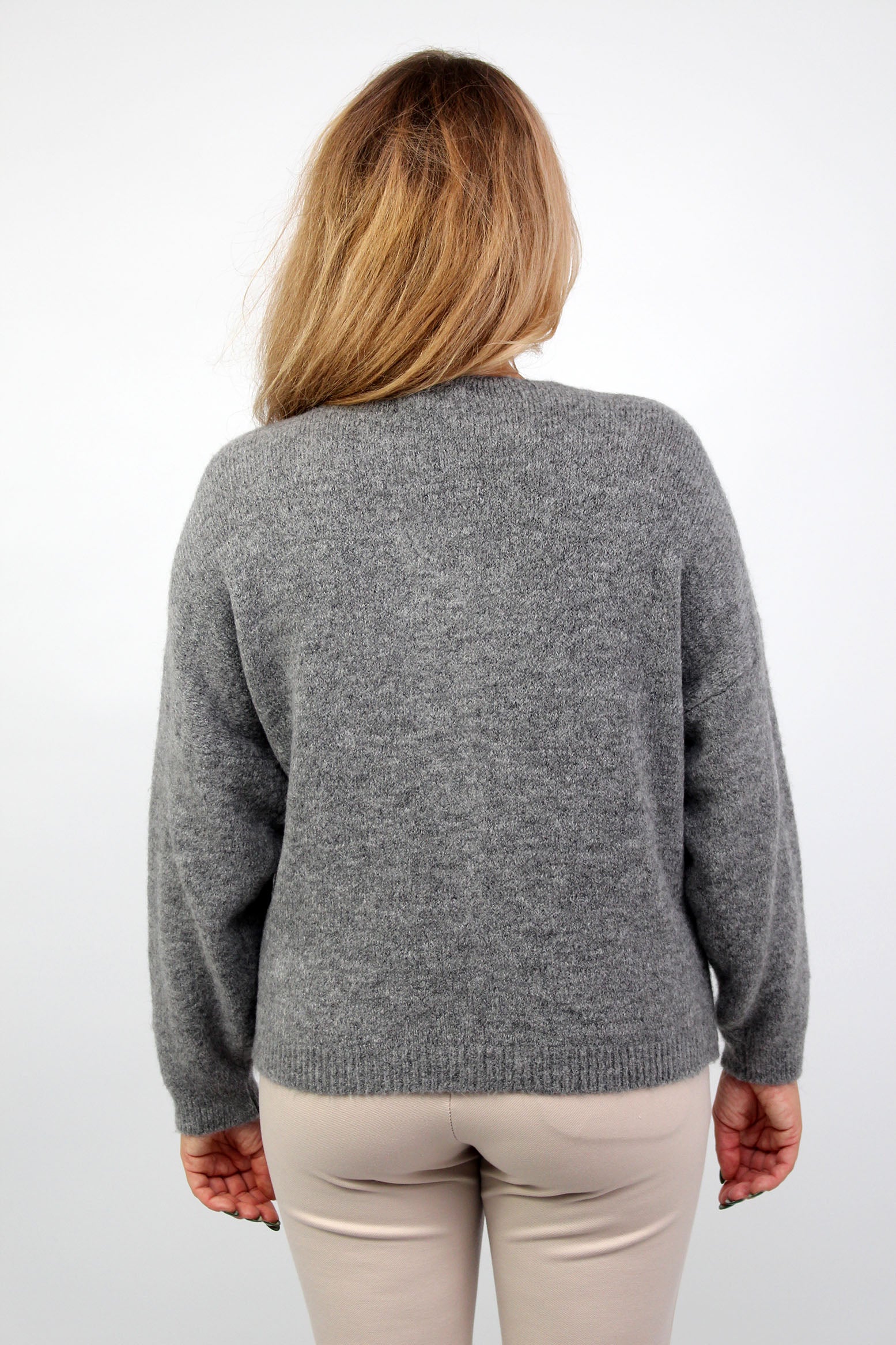 Strickjacke "Star" - Dunkelgrau